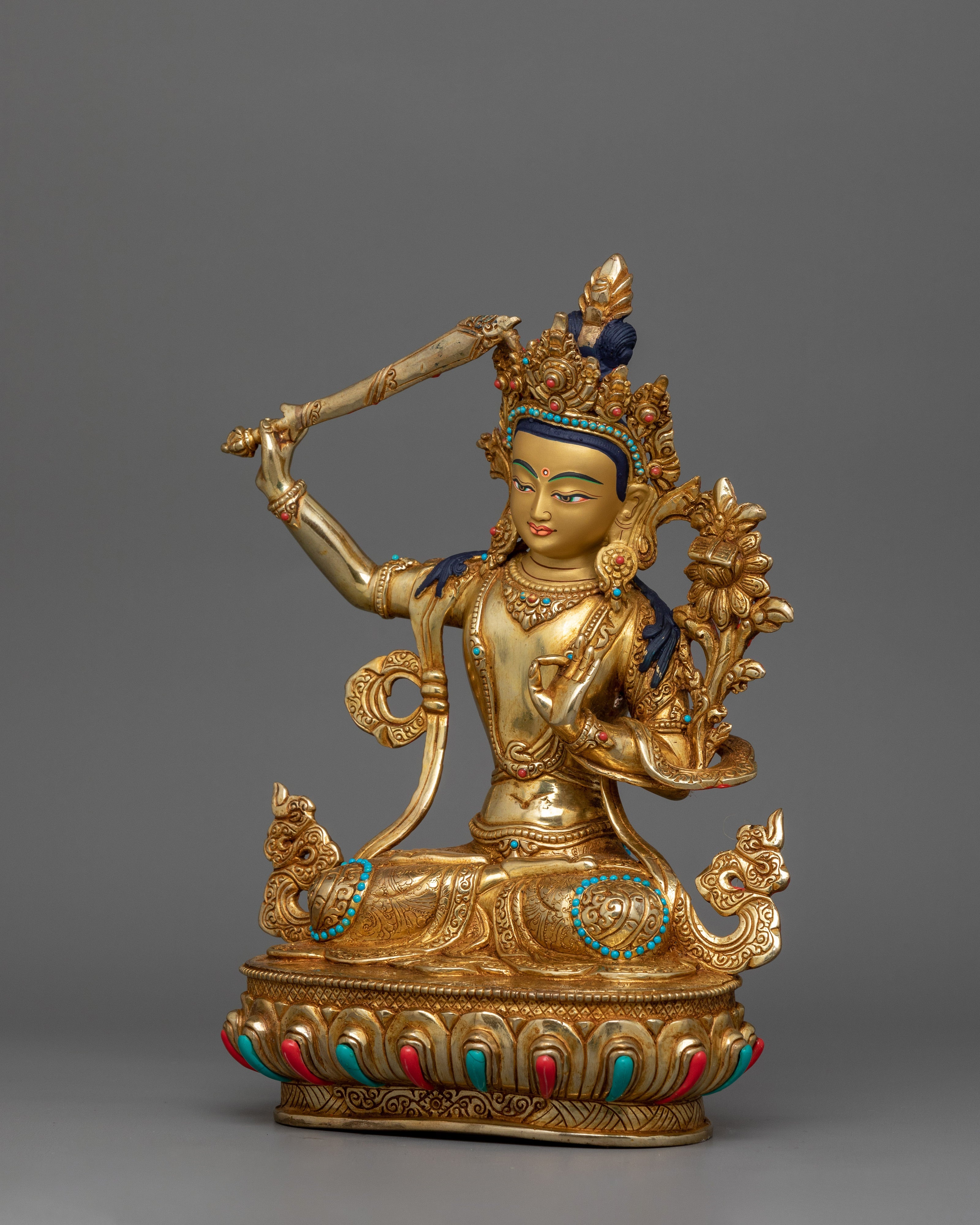 Himalayan Statue of Manjushri | The Sword of Wisdom