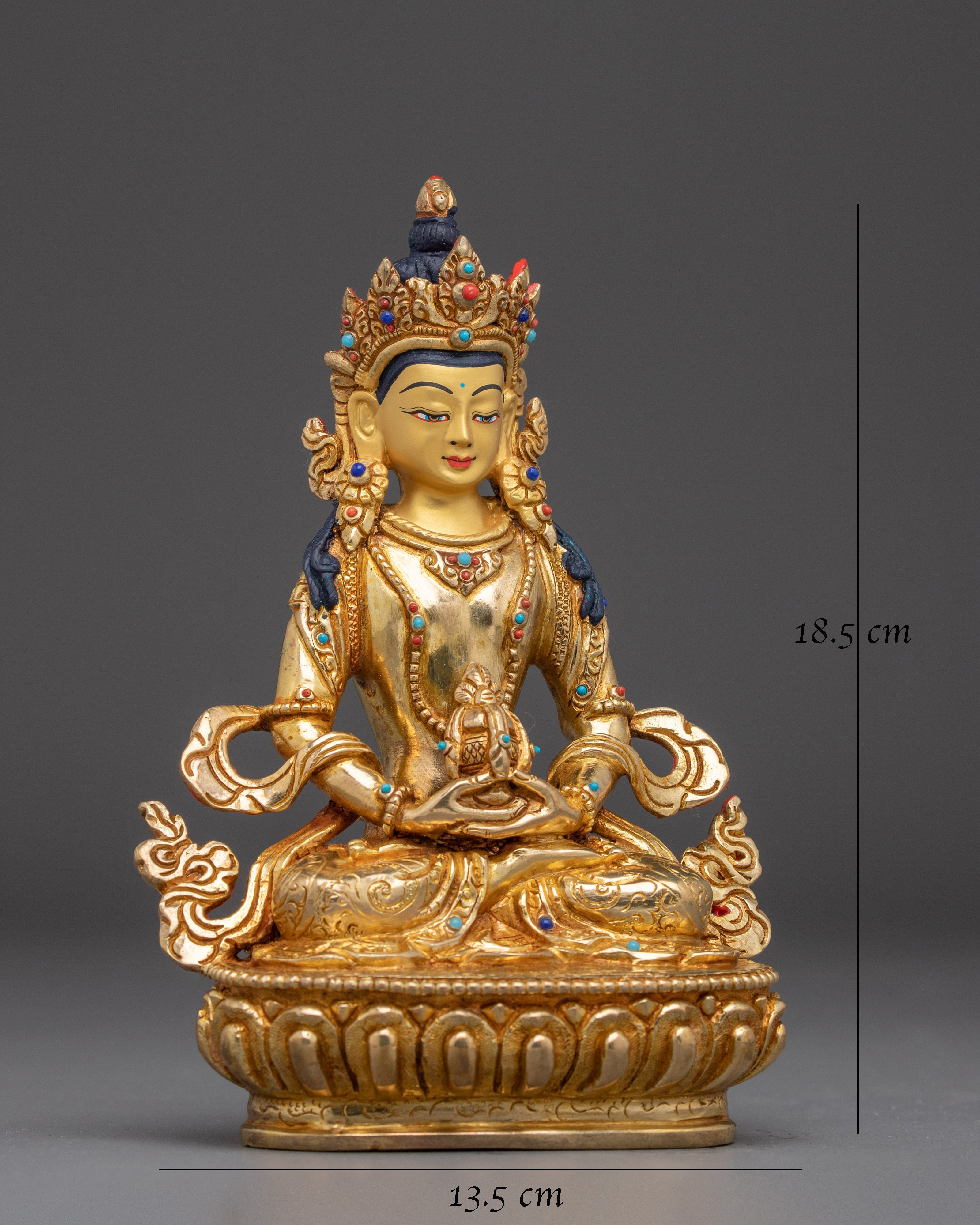 Golden Healing Deity Amitayus Statue