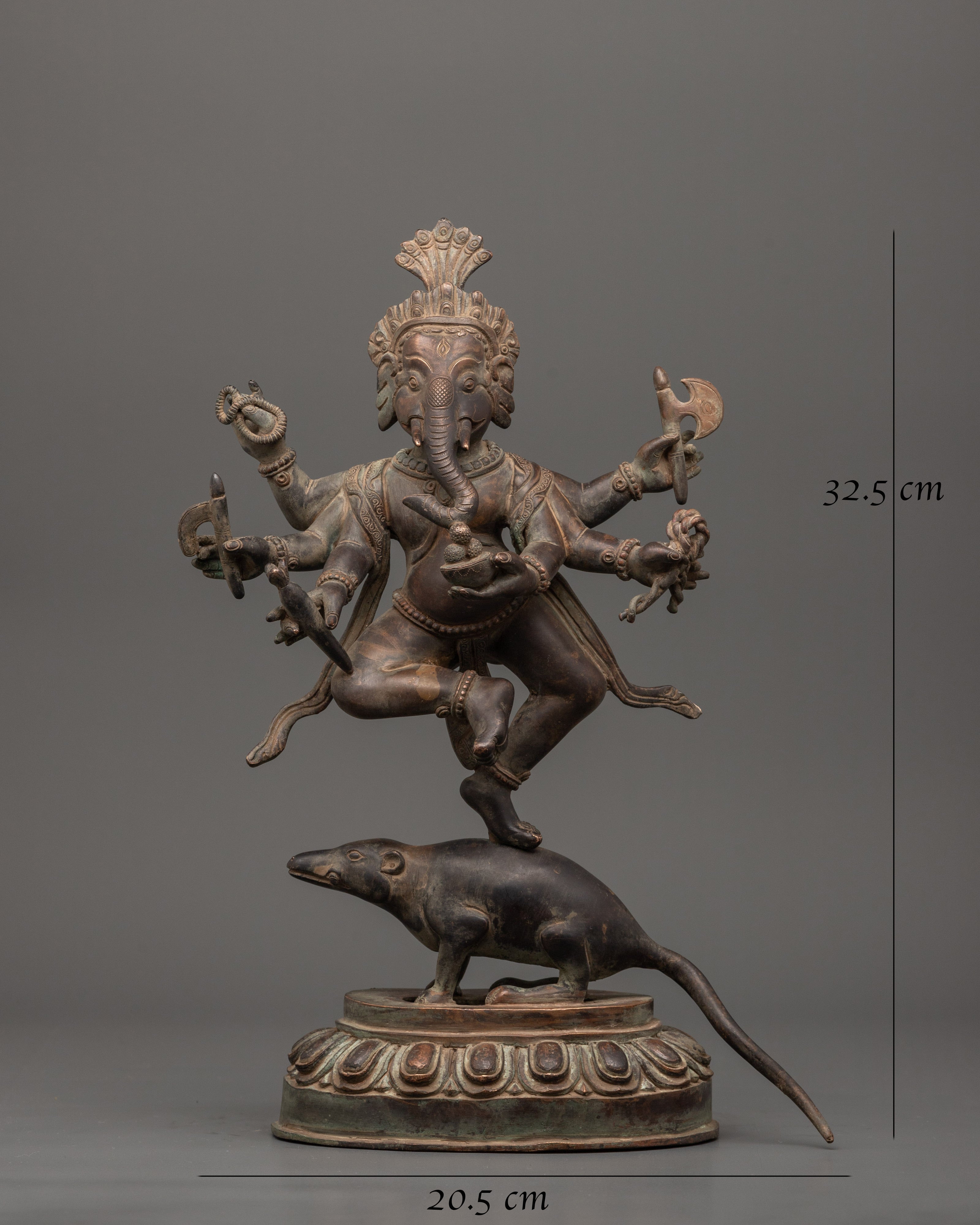 Handcrafted Six-Armed Ganesh Statue | Divine Symbol of Prosperity