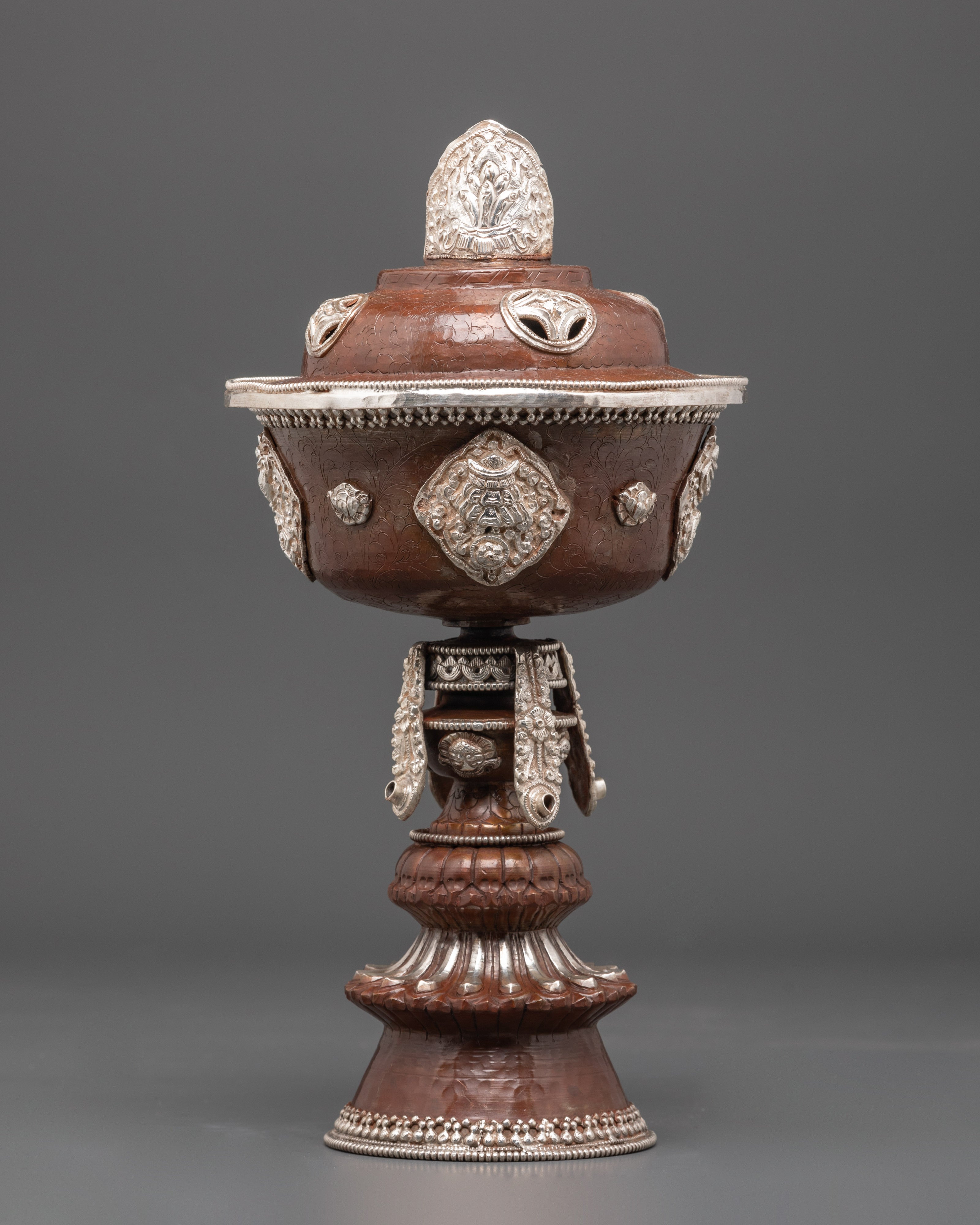 Handcrafted Oxidized Copper Butter Lamp