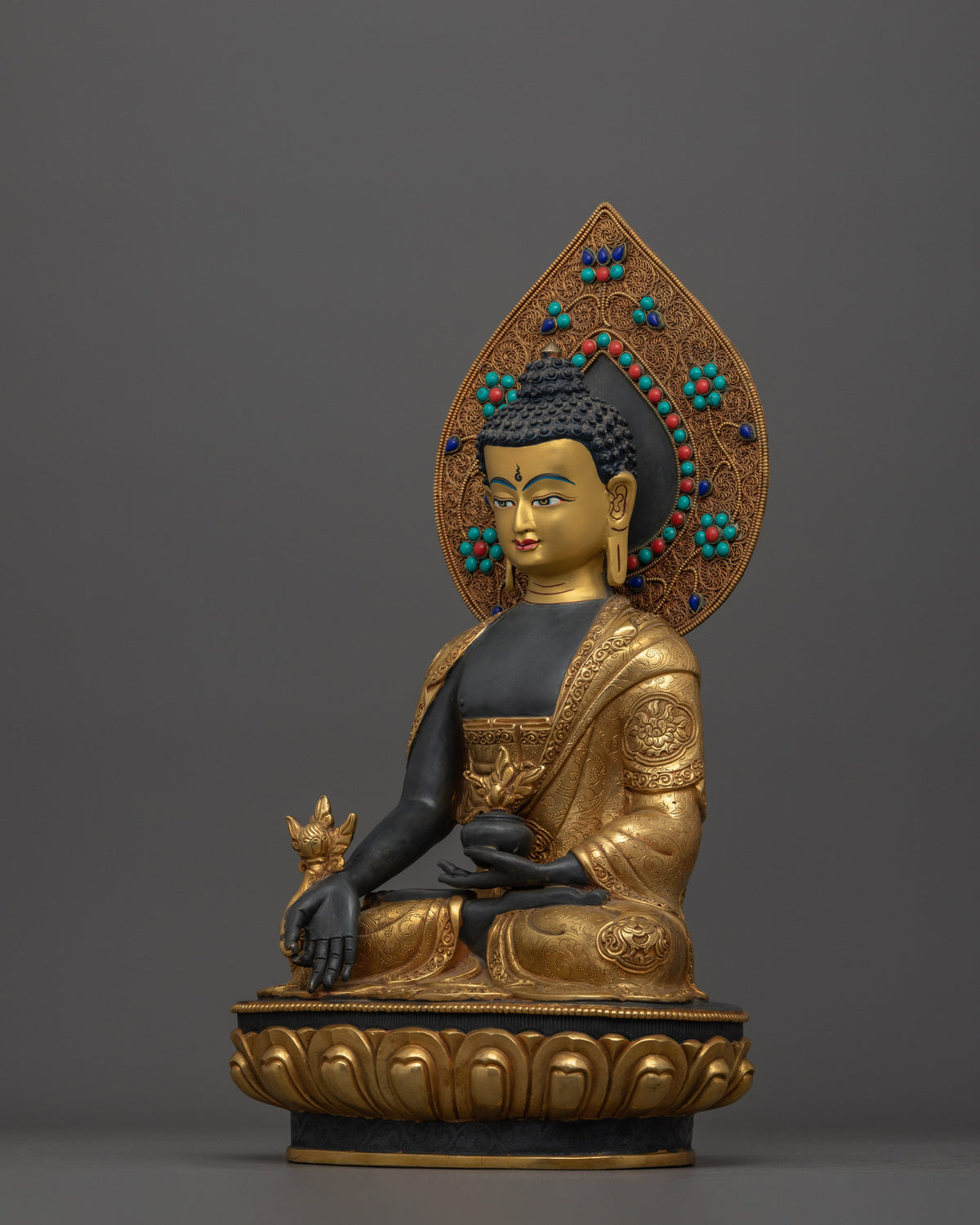 Healing Energy Bhaishajyaguru Medicine Buddha Sculpture | One of The Prominent Figures