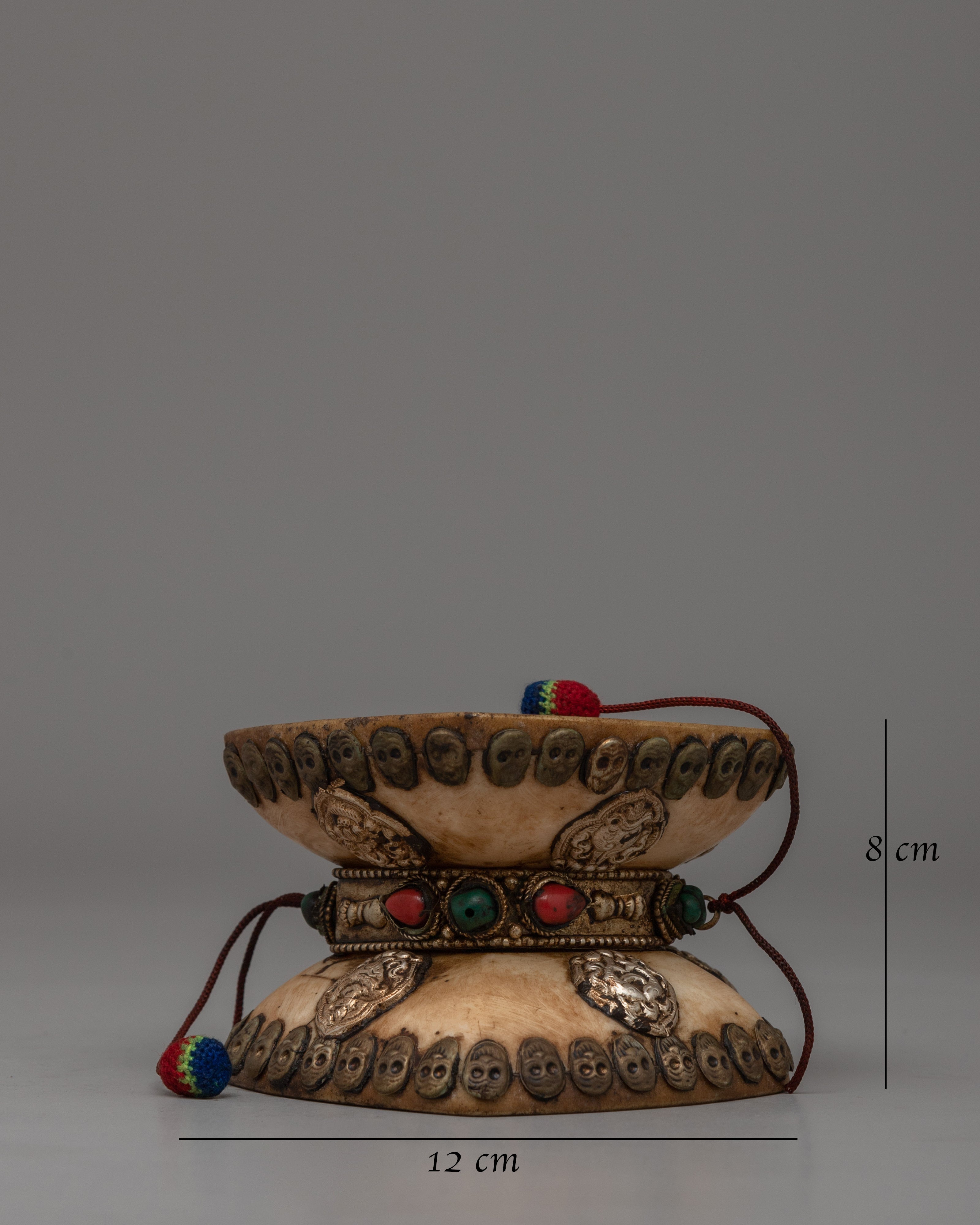 Damaru Drum with Turquoise & Coral | A Spiritual Tool for Rituals