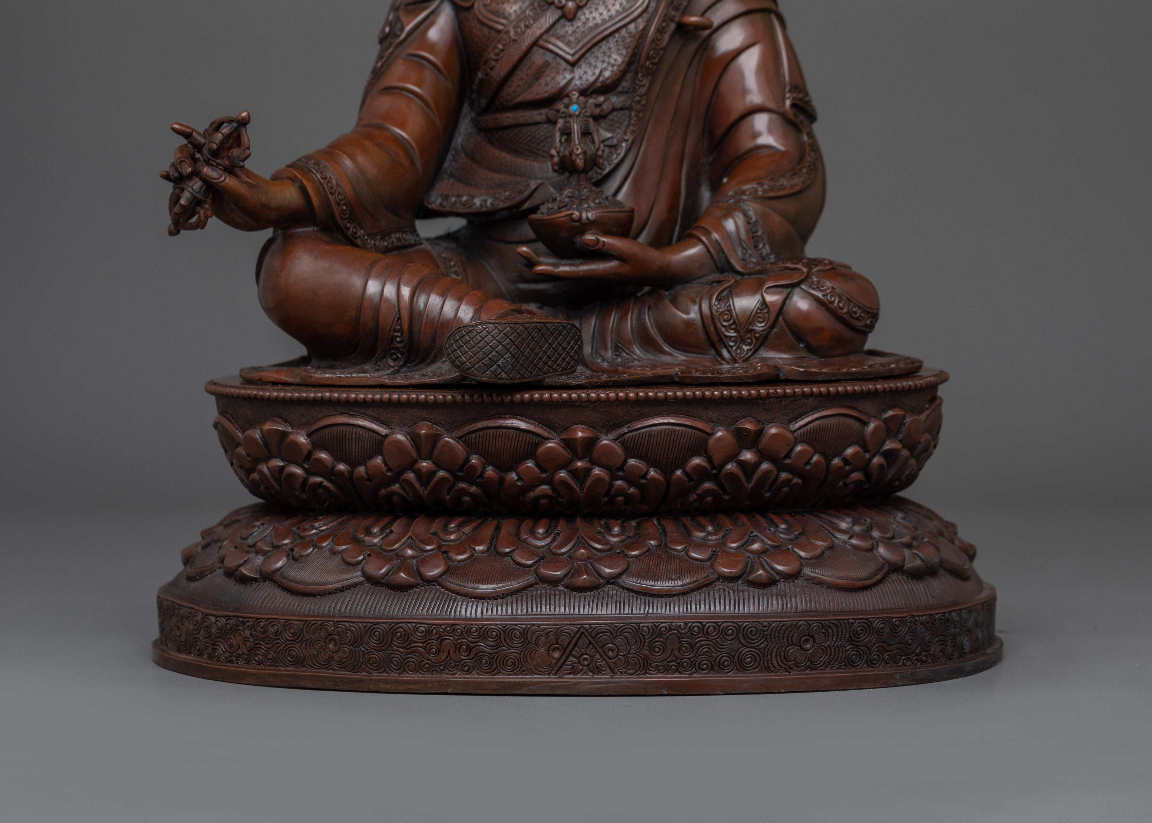 Oxidized Guru Rinpoche Tantric Master Statue | Precious Guru
