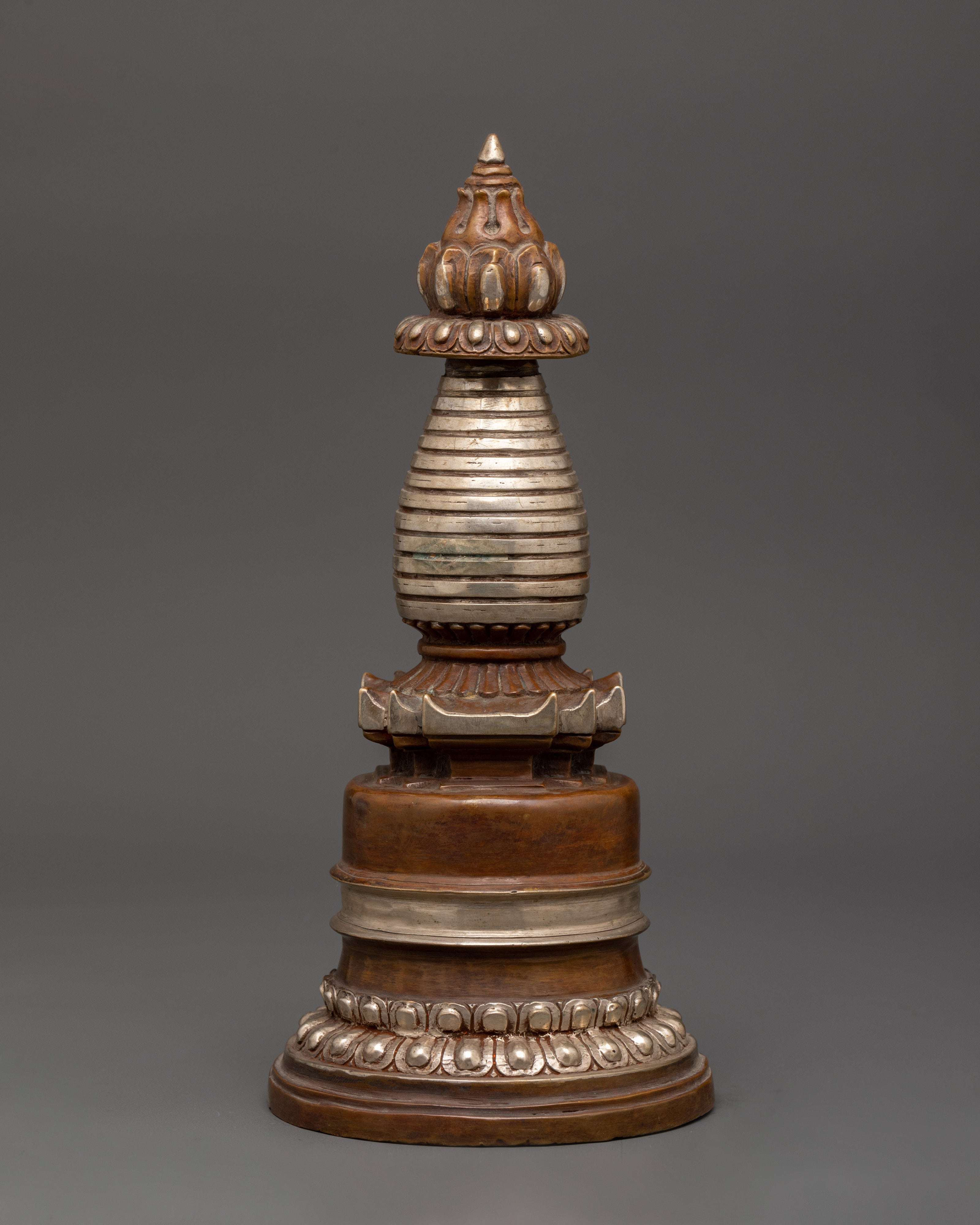 silver-plated-copper-stupa