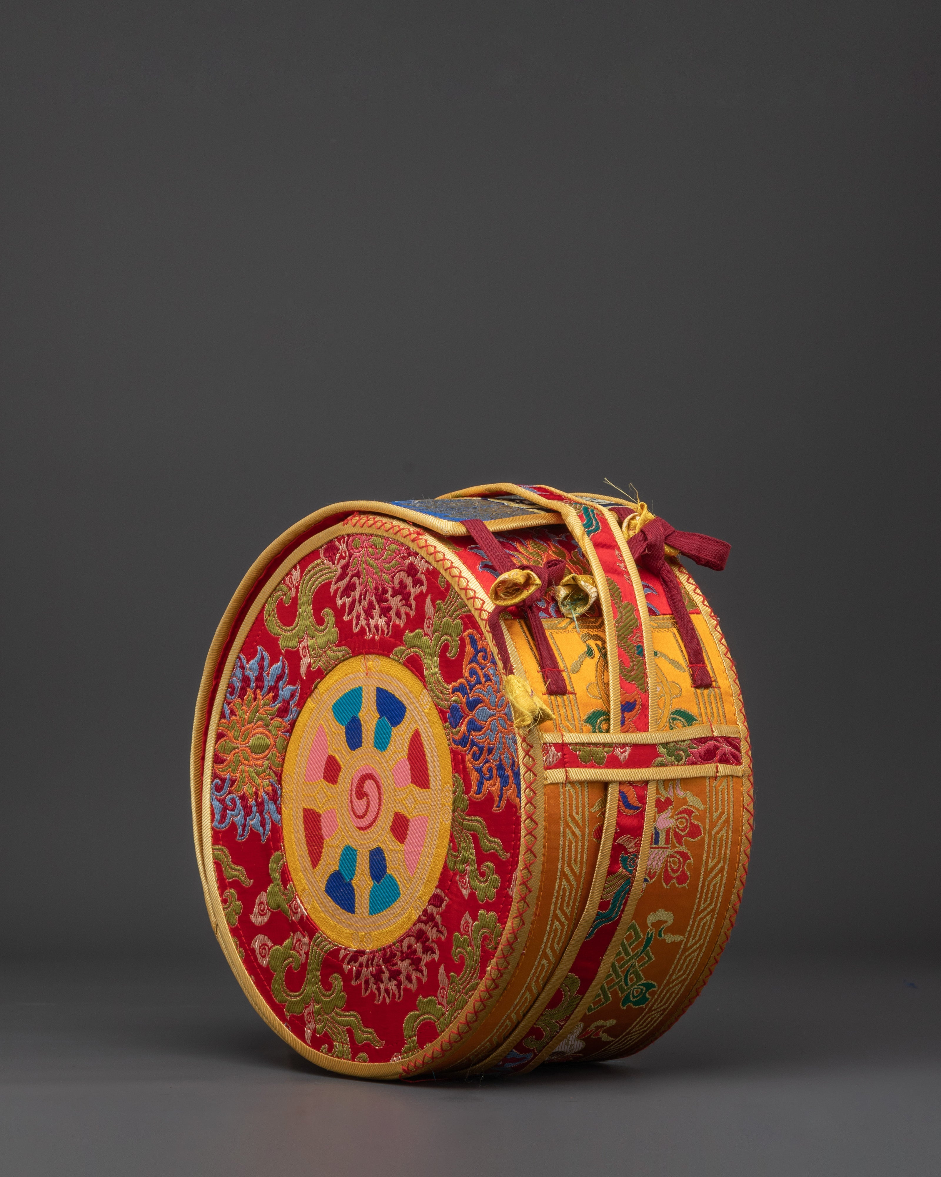 Handmade Traditional Buddhist Damaru for Rituals and Meditation
