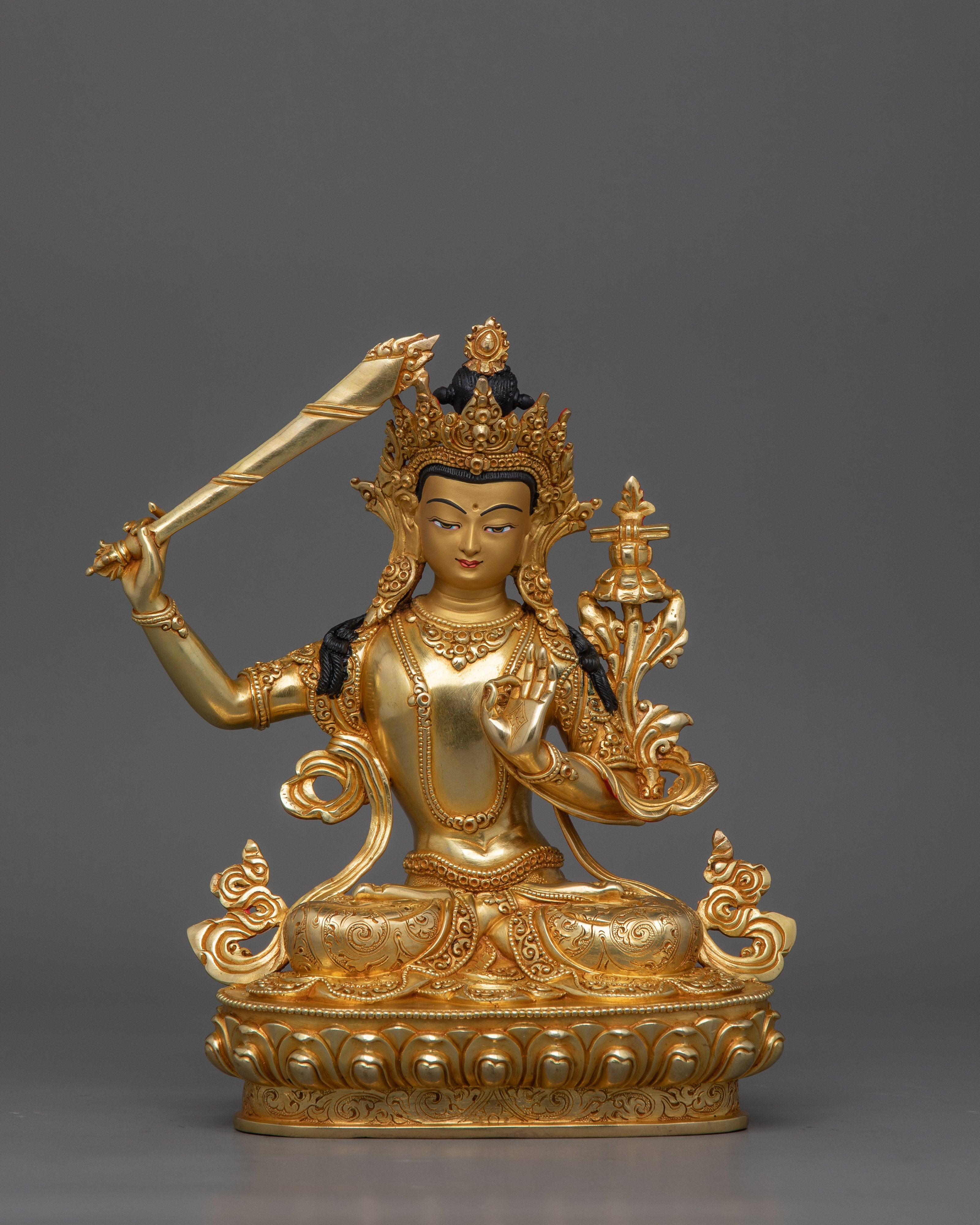 Gold Gilded Manjushri Godess