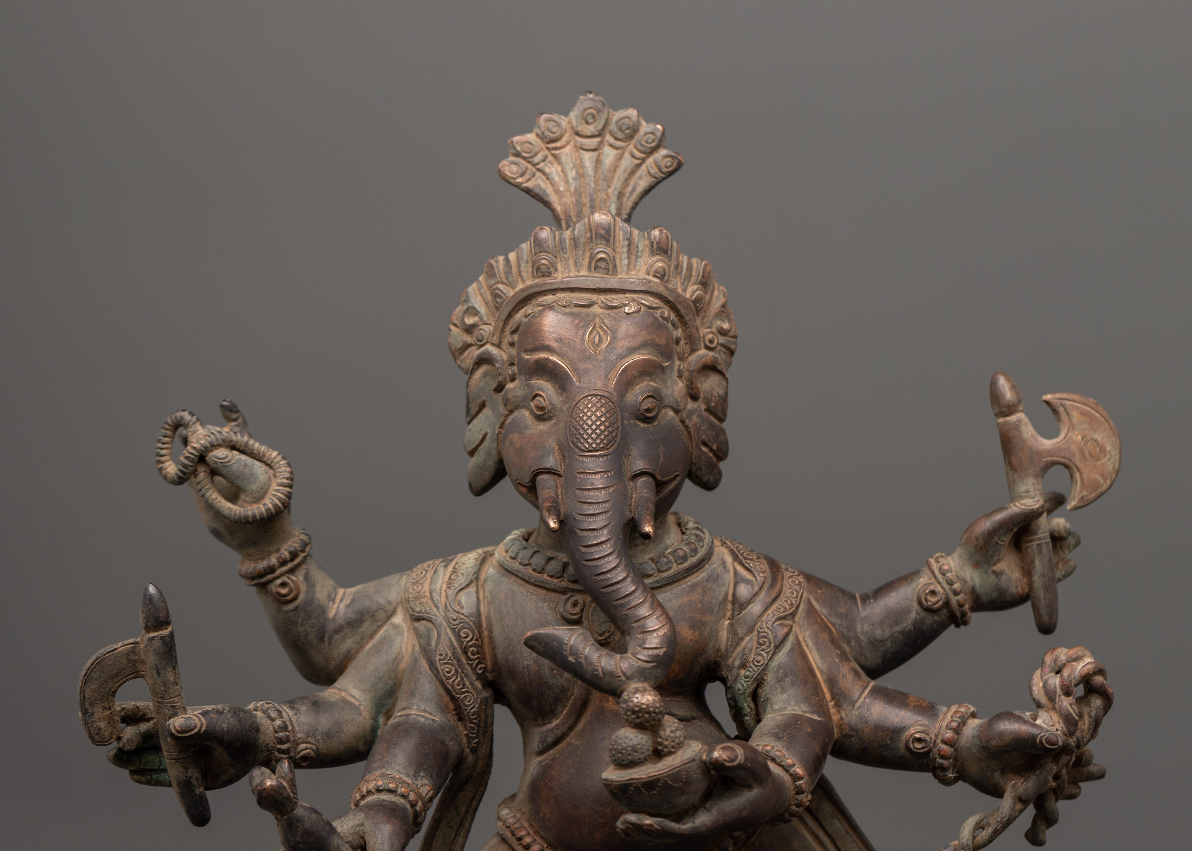 Handcrafted Six-Armed Ganesh Statue | Divine Symbol of Prosperity