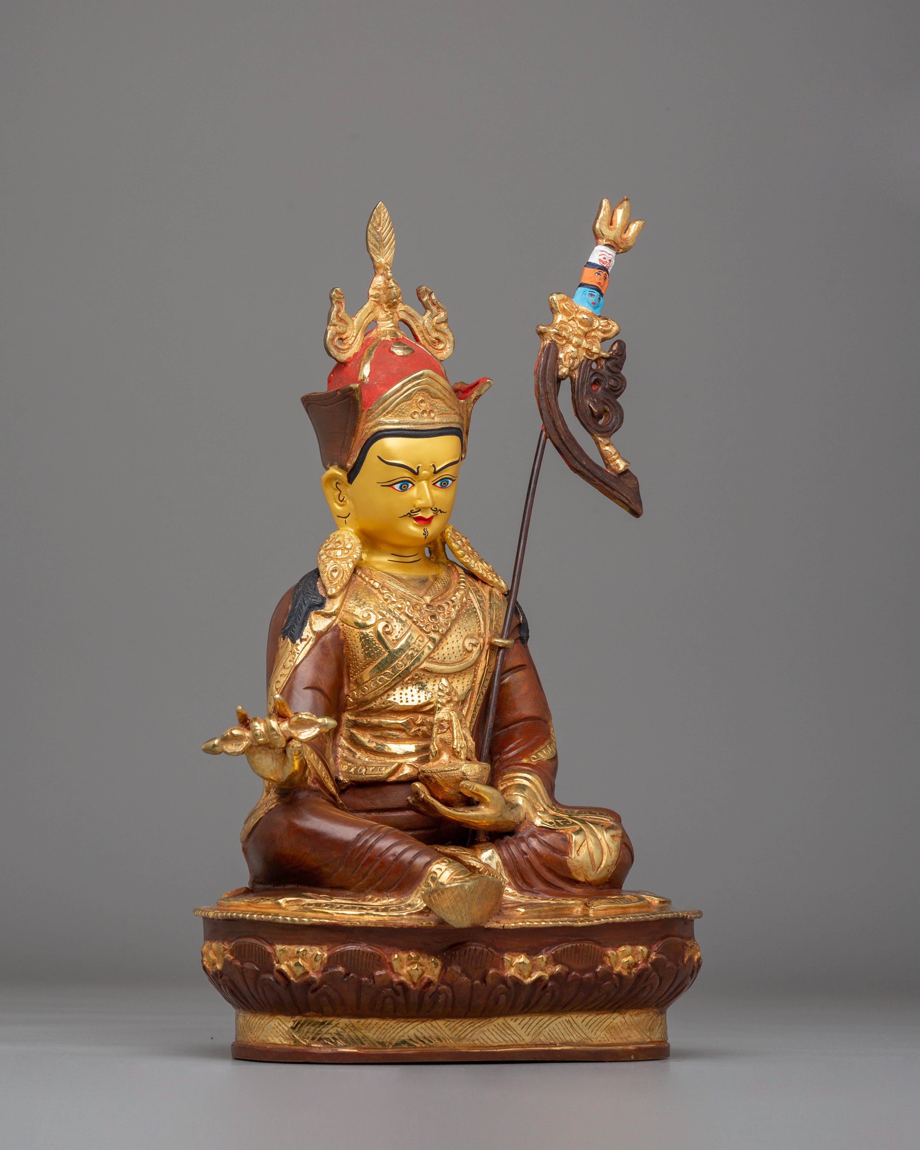 Handmade Golden Statue of Padmasambhava