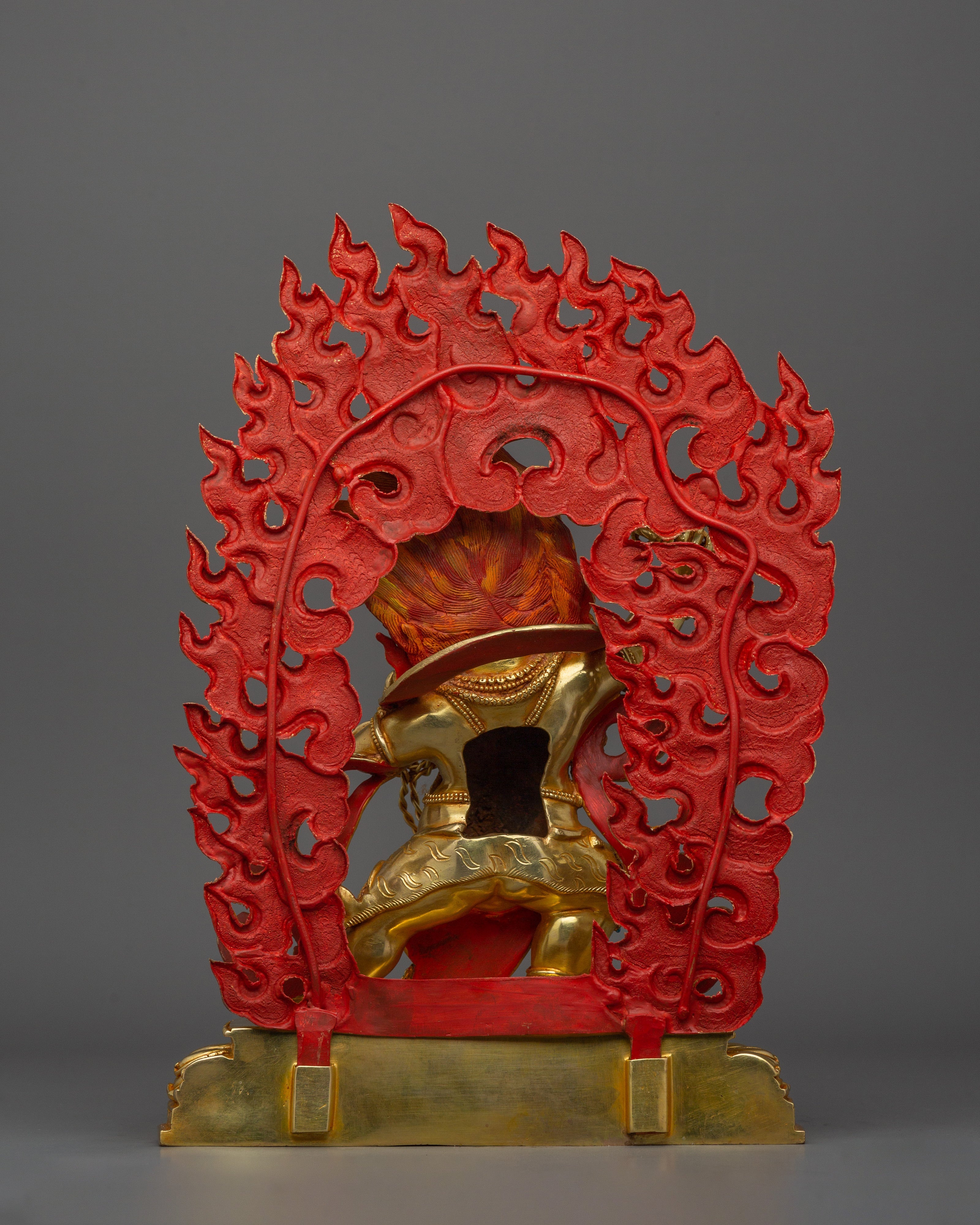 Divine Guardian Deity Vajrapani | 24K Gold Gilded Sculpture
