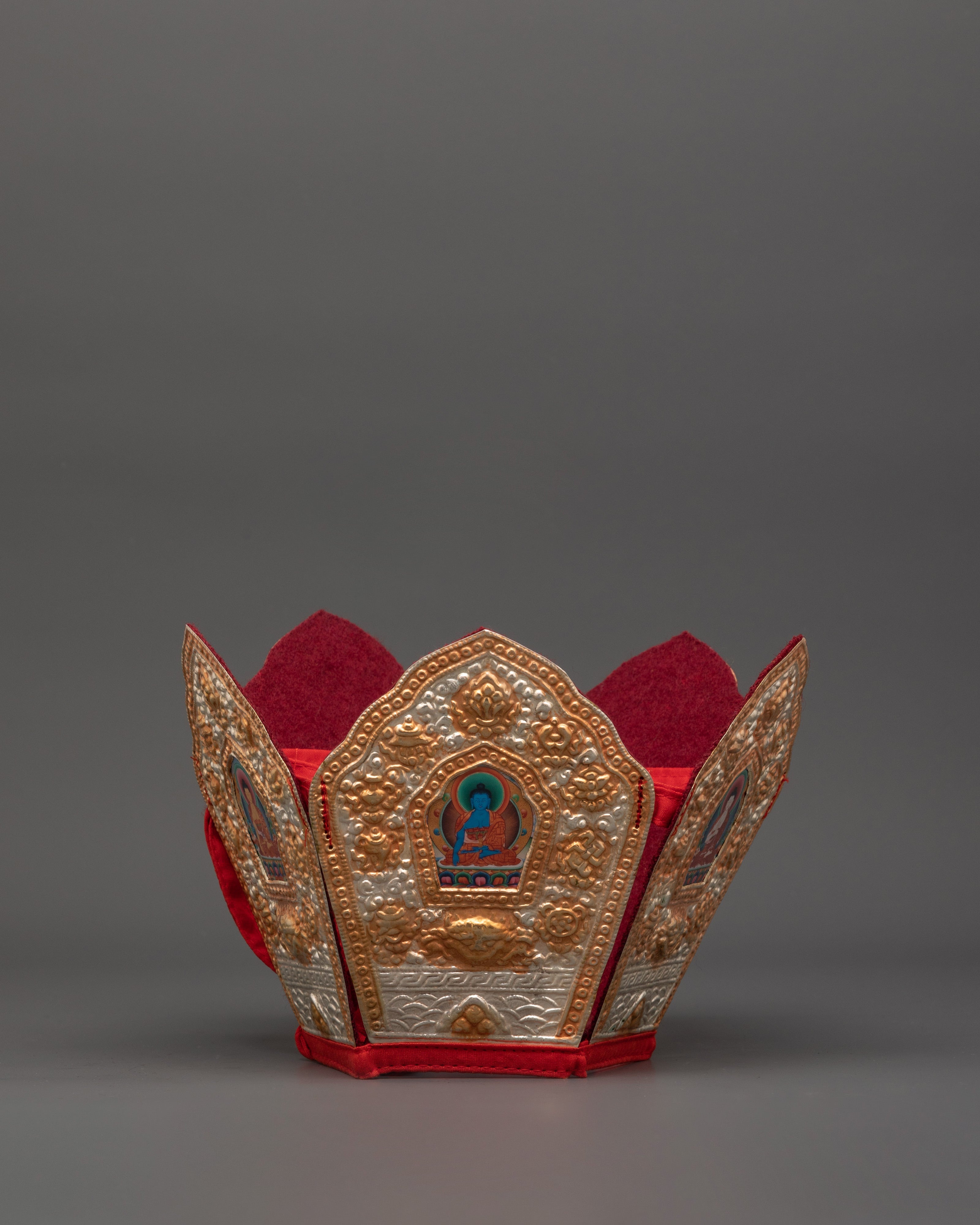 Tibetan Five Dhyani Buddhas Crown
