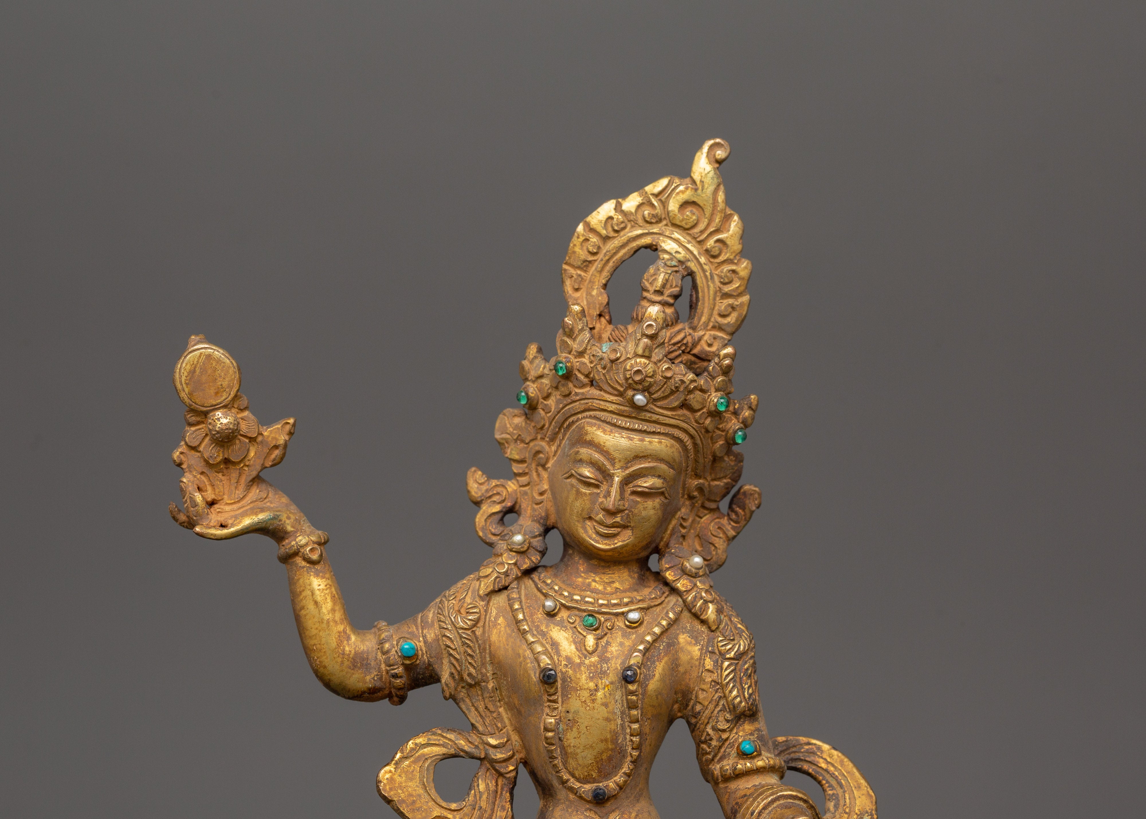 Bodhisattva Statue with Antique Finish | Altar and Shrine Craft