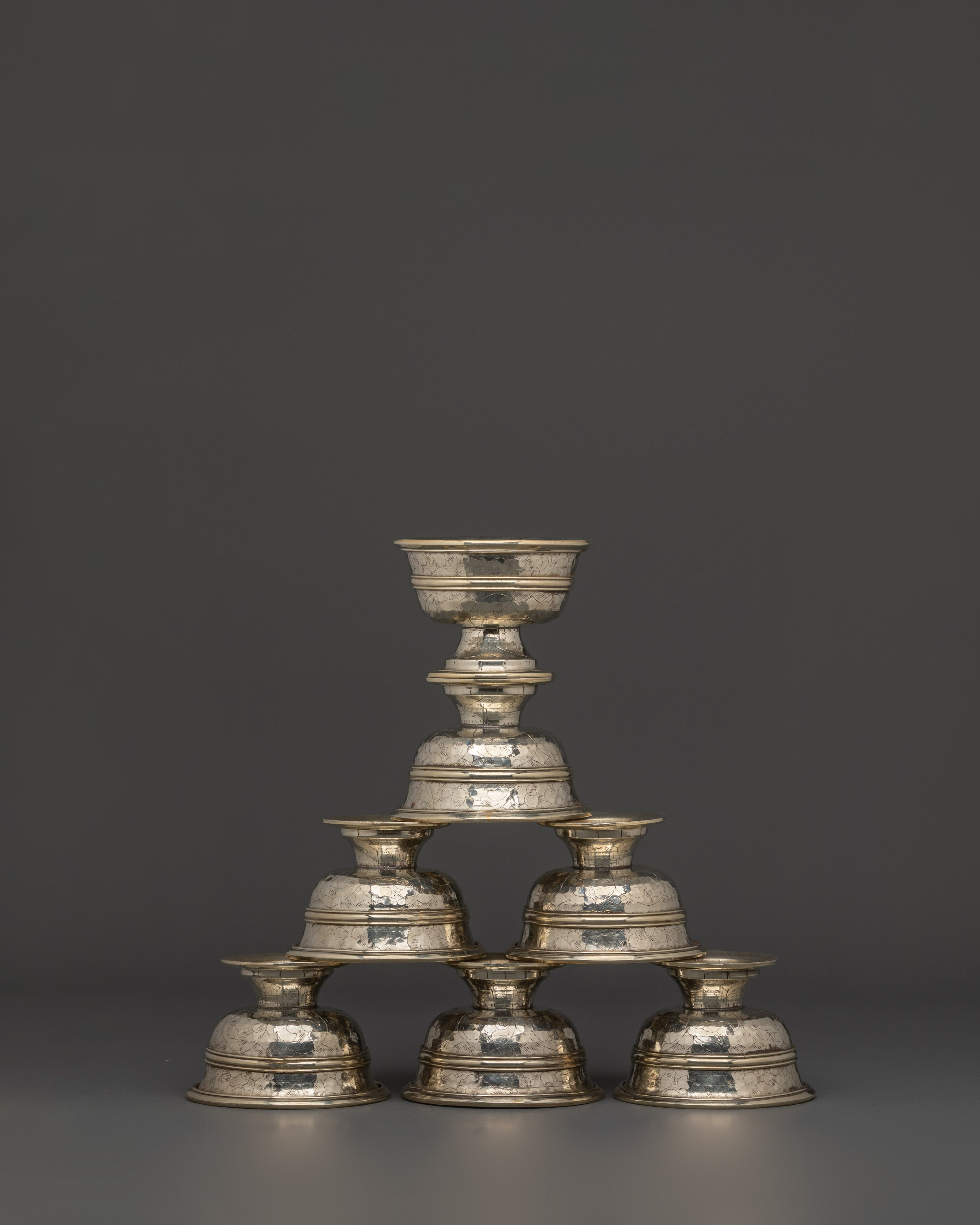 Seven Water Offering Bowls | 7-Piece Buddhist Altar Water Cups