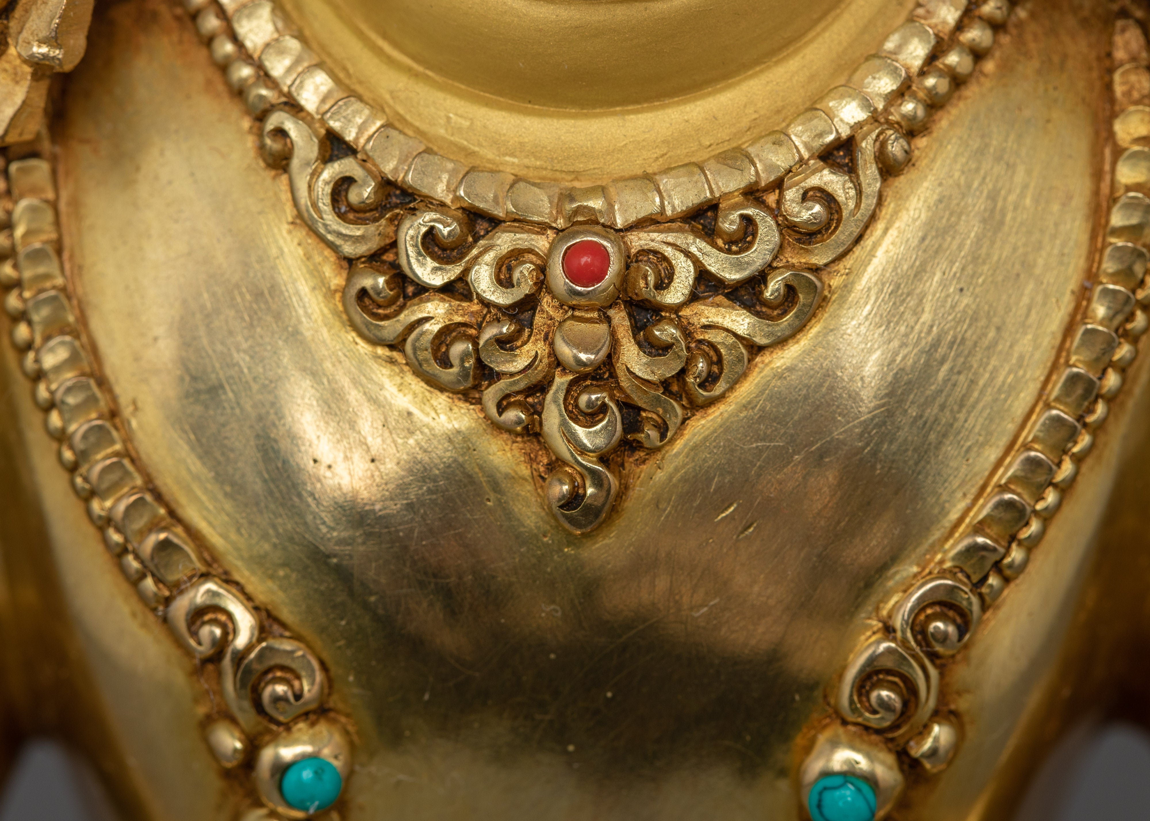 24k Gold Gilded Sculpture of Amitayus | Embodiment of Infinite Life and Longevity