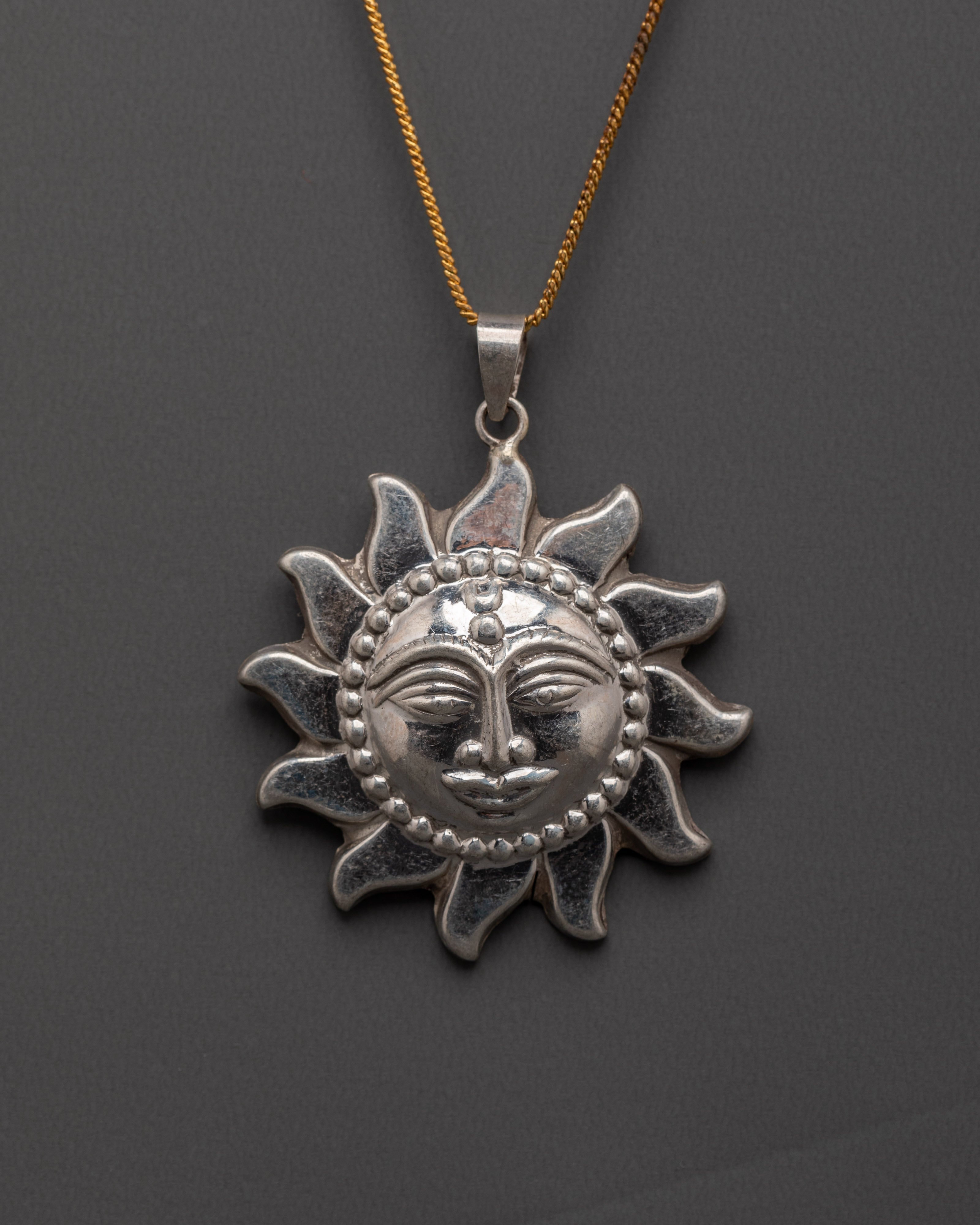 Sun Face Locket