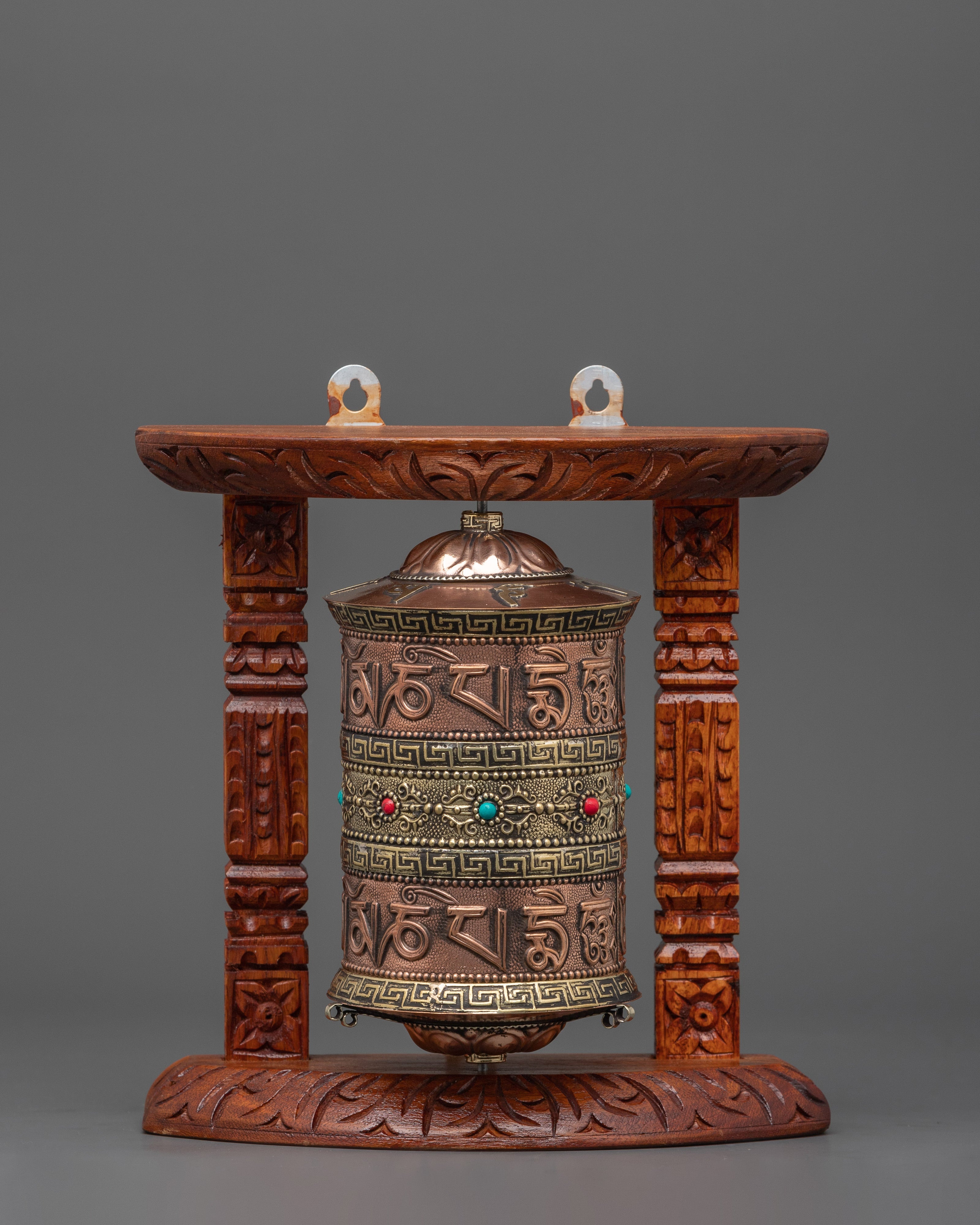 Handcrafted Ritual Prayer Wheel Decor | Meditation Decor for Sacred Spaces