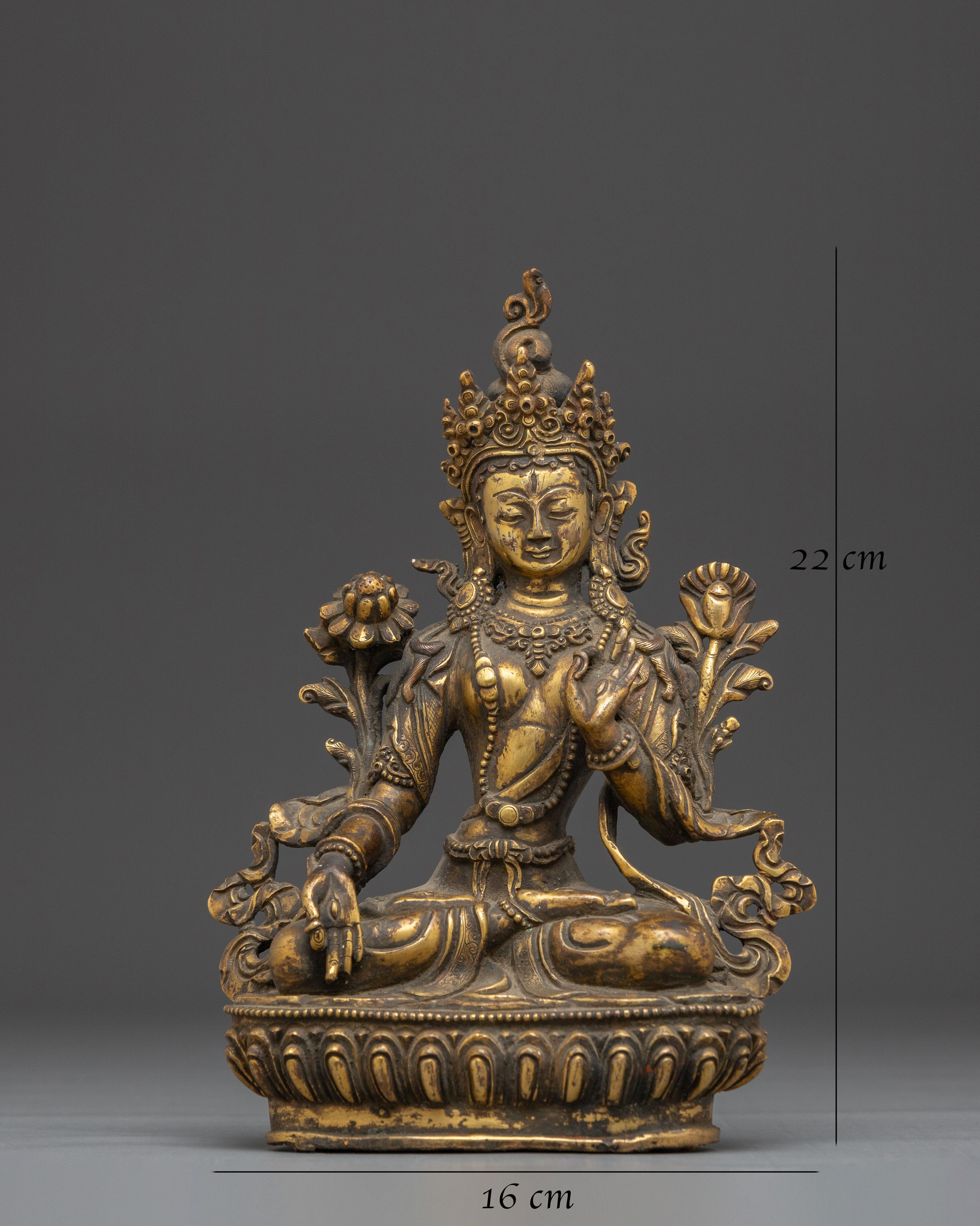 Handcrafted White Tara Figurine | Tibetan Goddess Statue