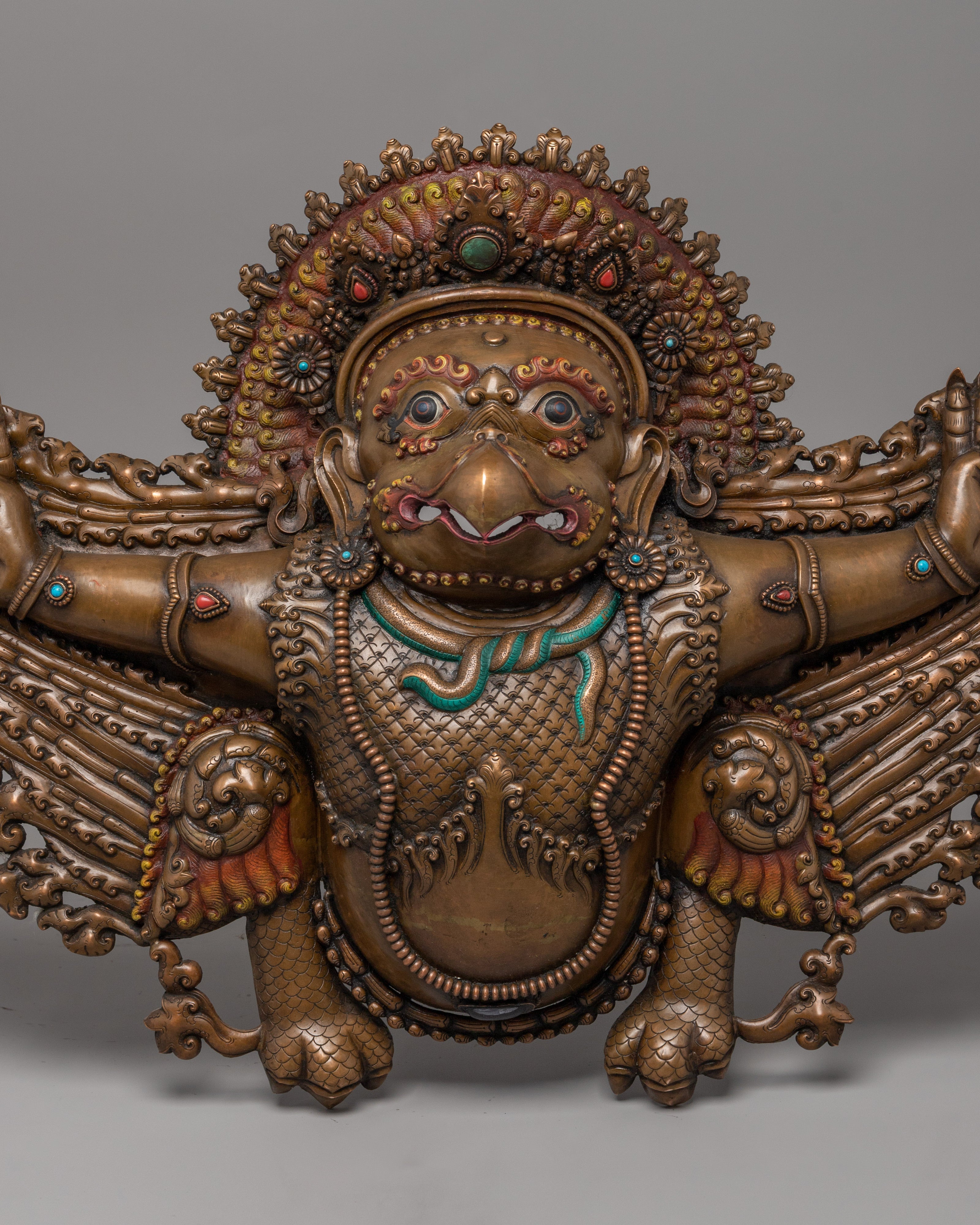 Copper Garuda Wall Hanging | Spiritual Home Altar Art