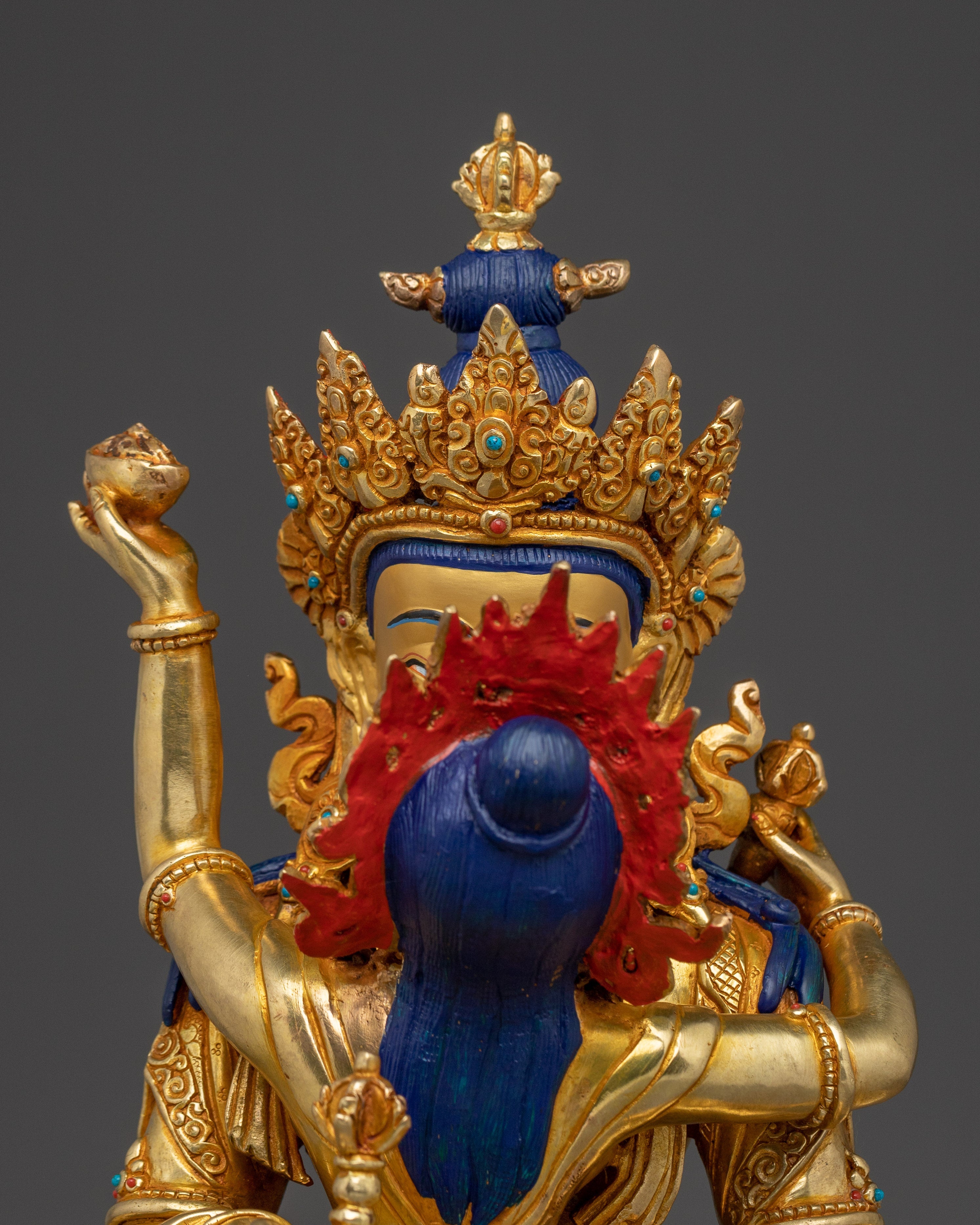 Handmade Statue of Vajrasattva with Consort | Traditional Artwork