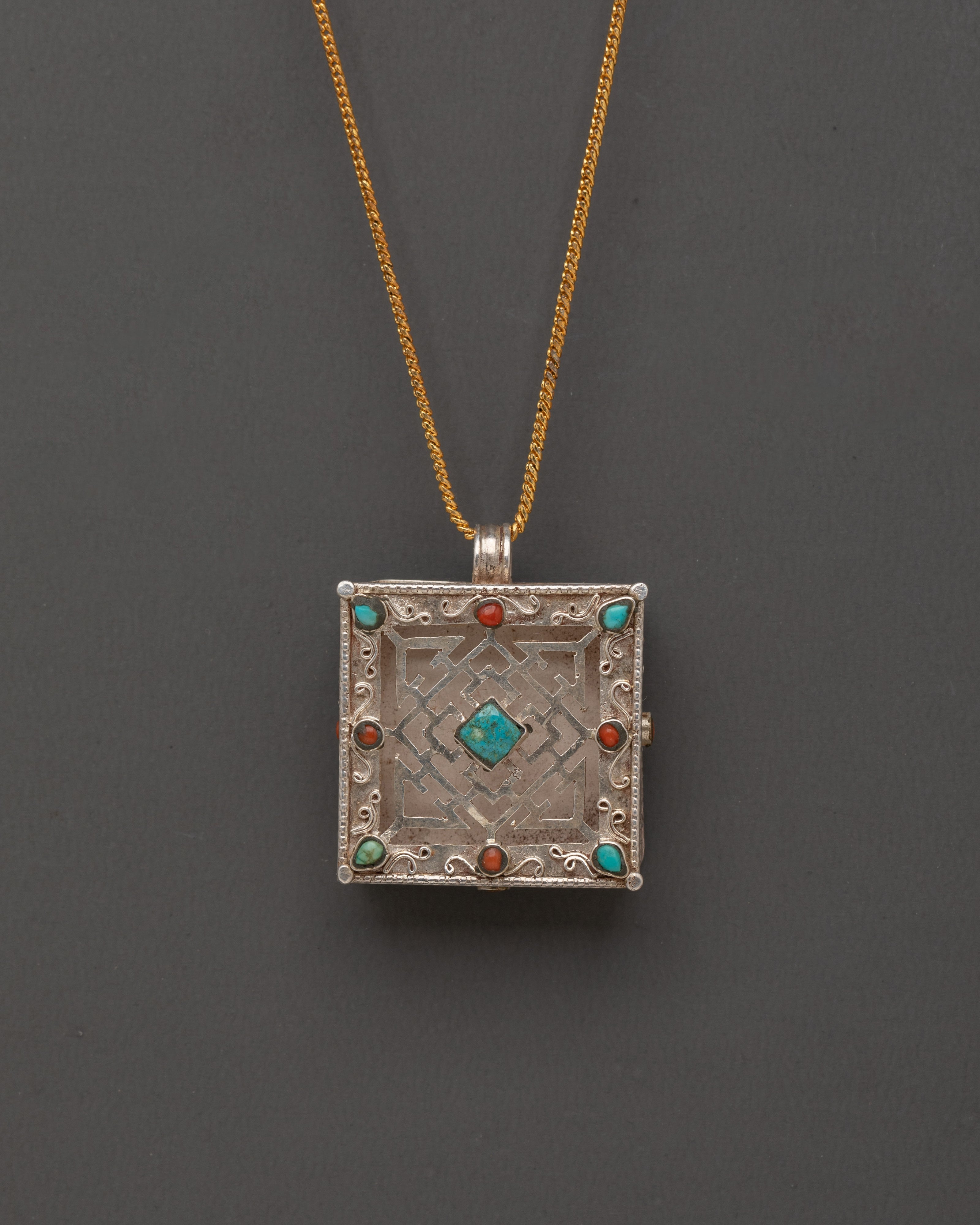 Ghau Box Locket Meditation Jewelry