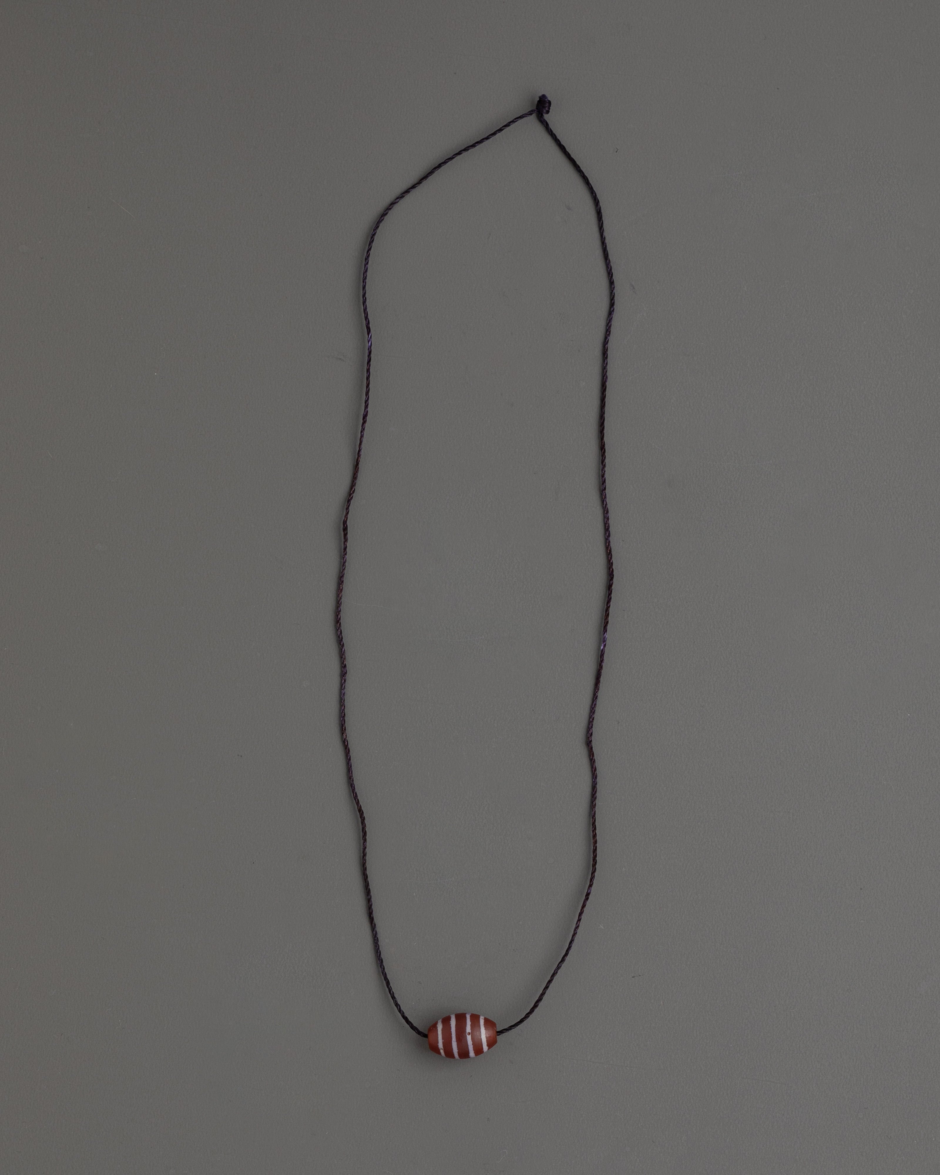 Handmade Dzi Bead Locket With Antique Chong Dzi Bead
