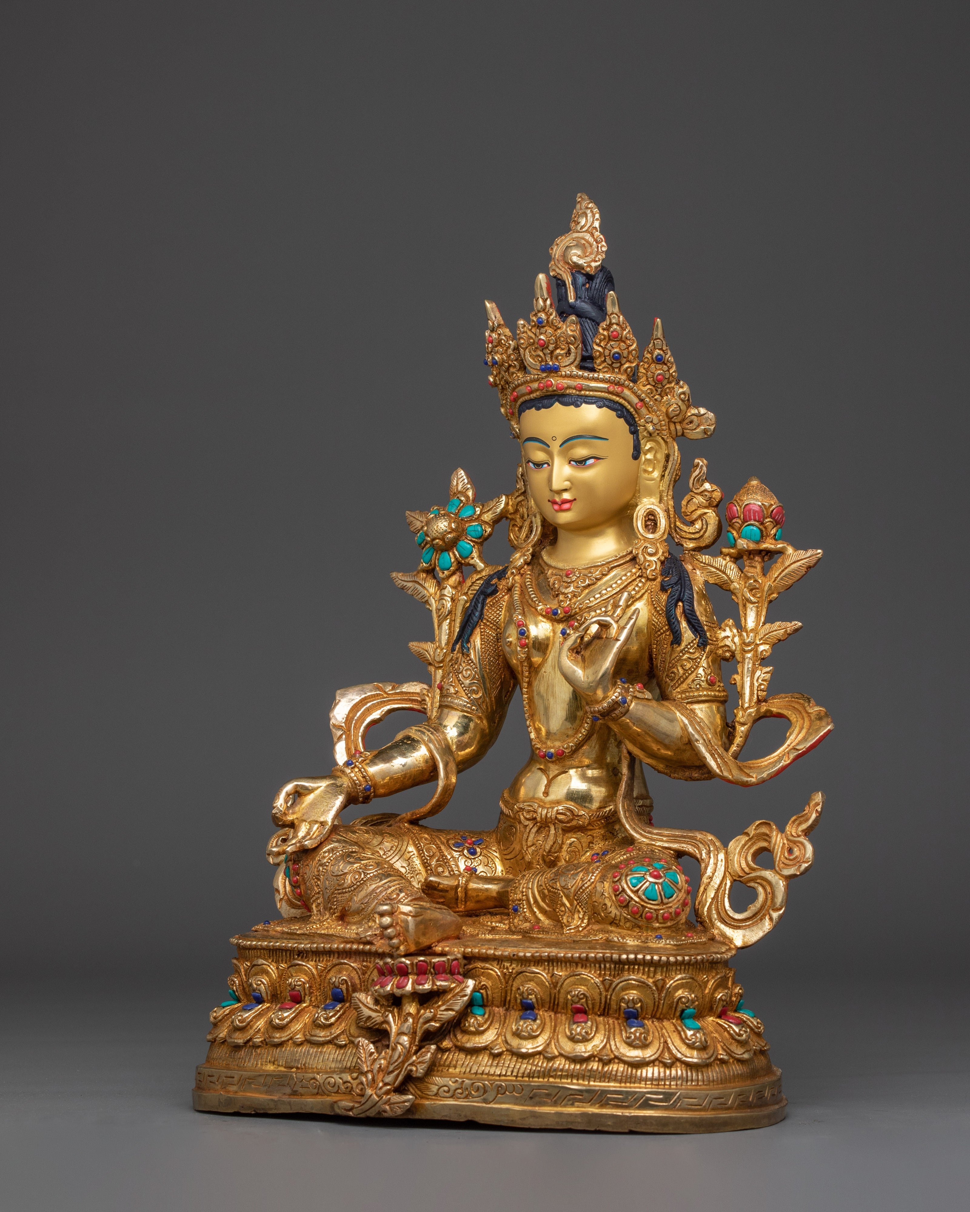 Himalayan Shyama Tara Statue | Green Tara - Mother of All Buddhas