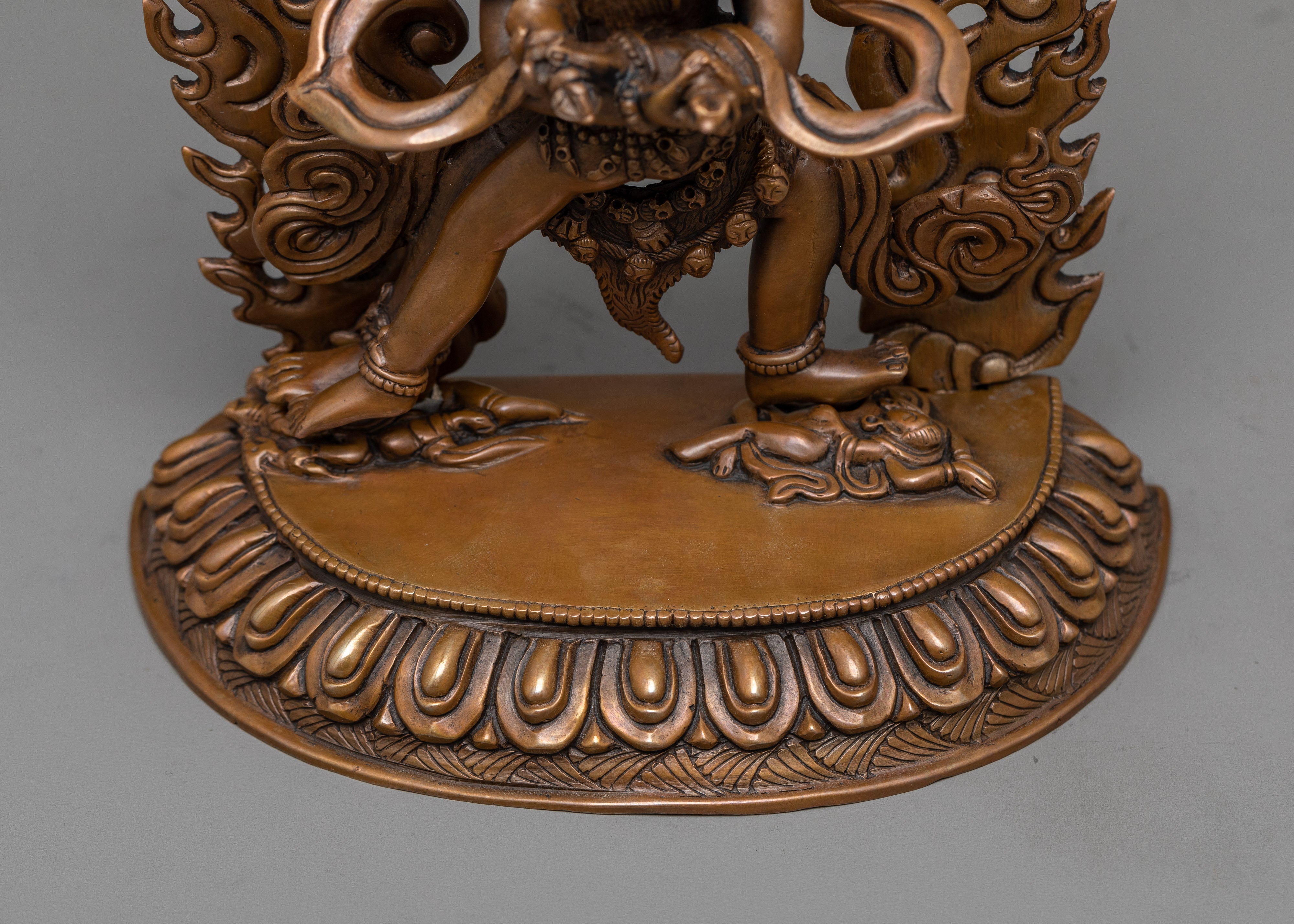 Chakrasambhara Chocolate Oxidized Sculpture | Mystical Oxidized Copper Manifestation