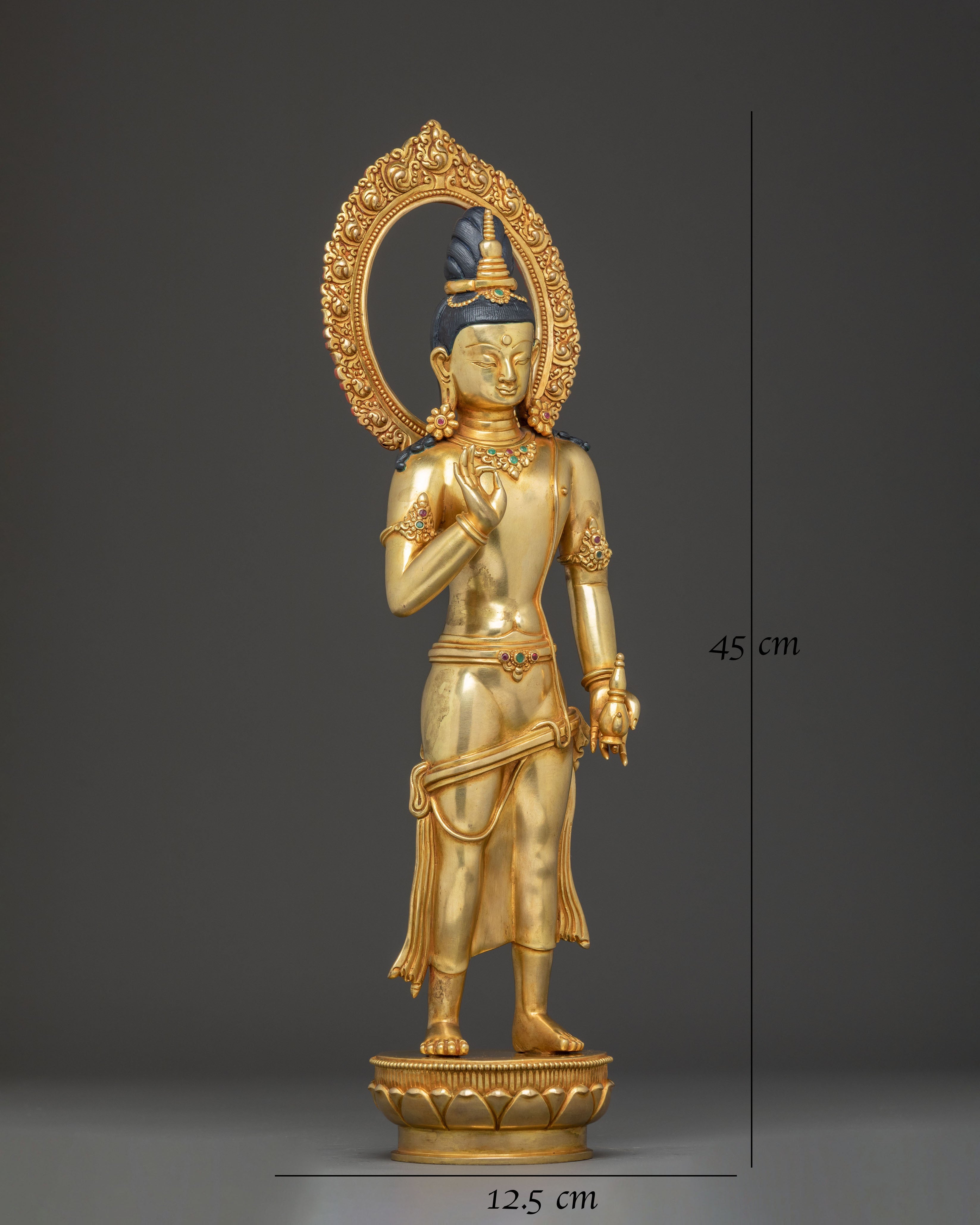 Maitreya Buddha Statue for Spiritual Meditation | Sculpture for Altar