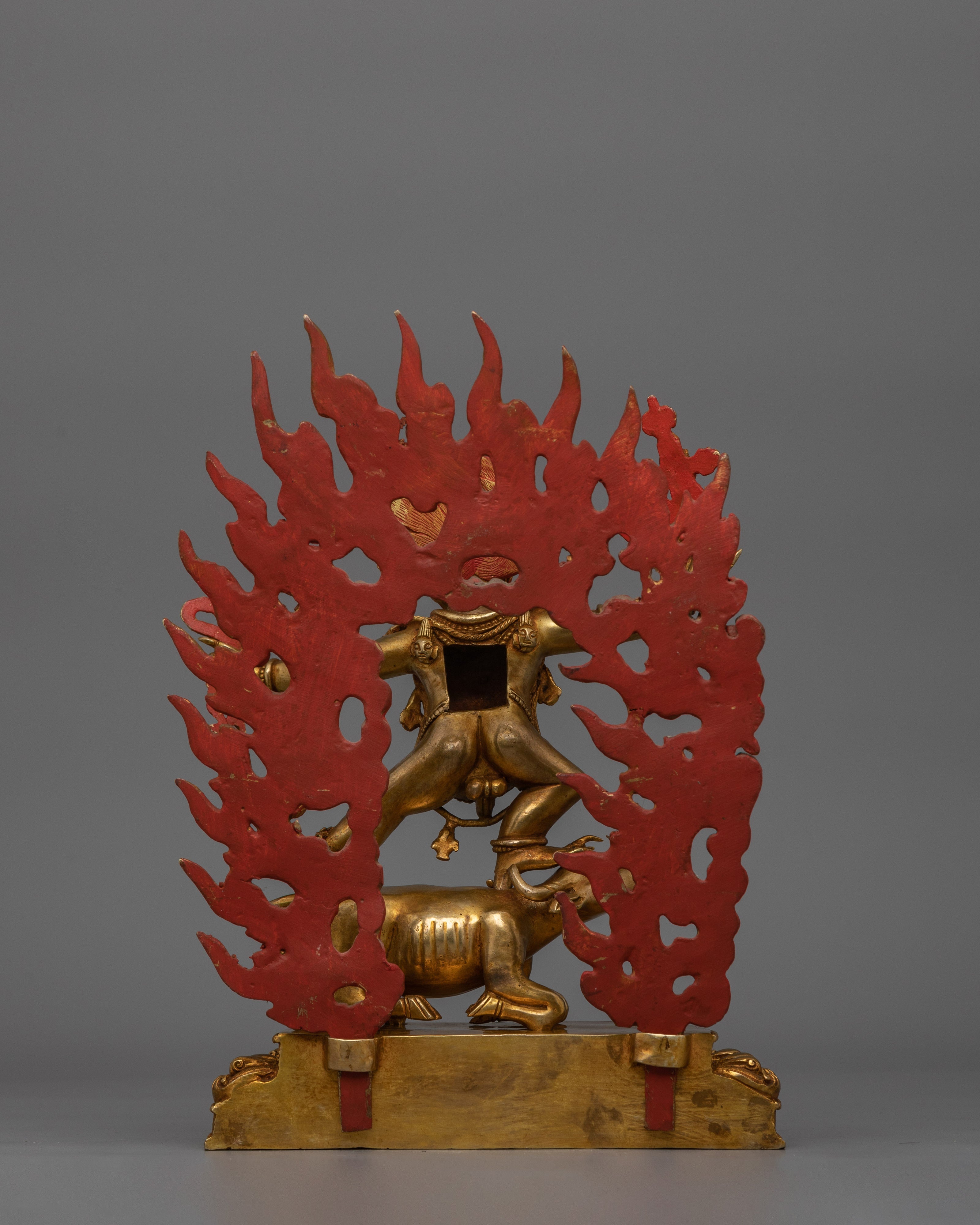 24K Gold Gilt Yama Dharmaraja Statue | Protector of Wisdom and Spiritual Strength