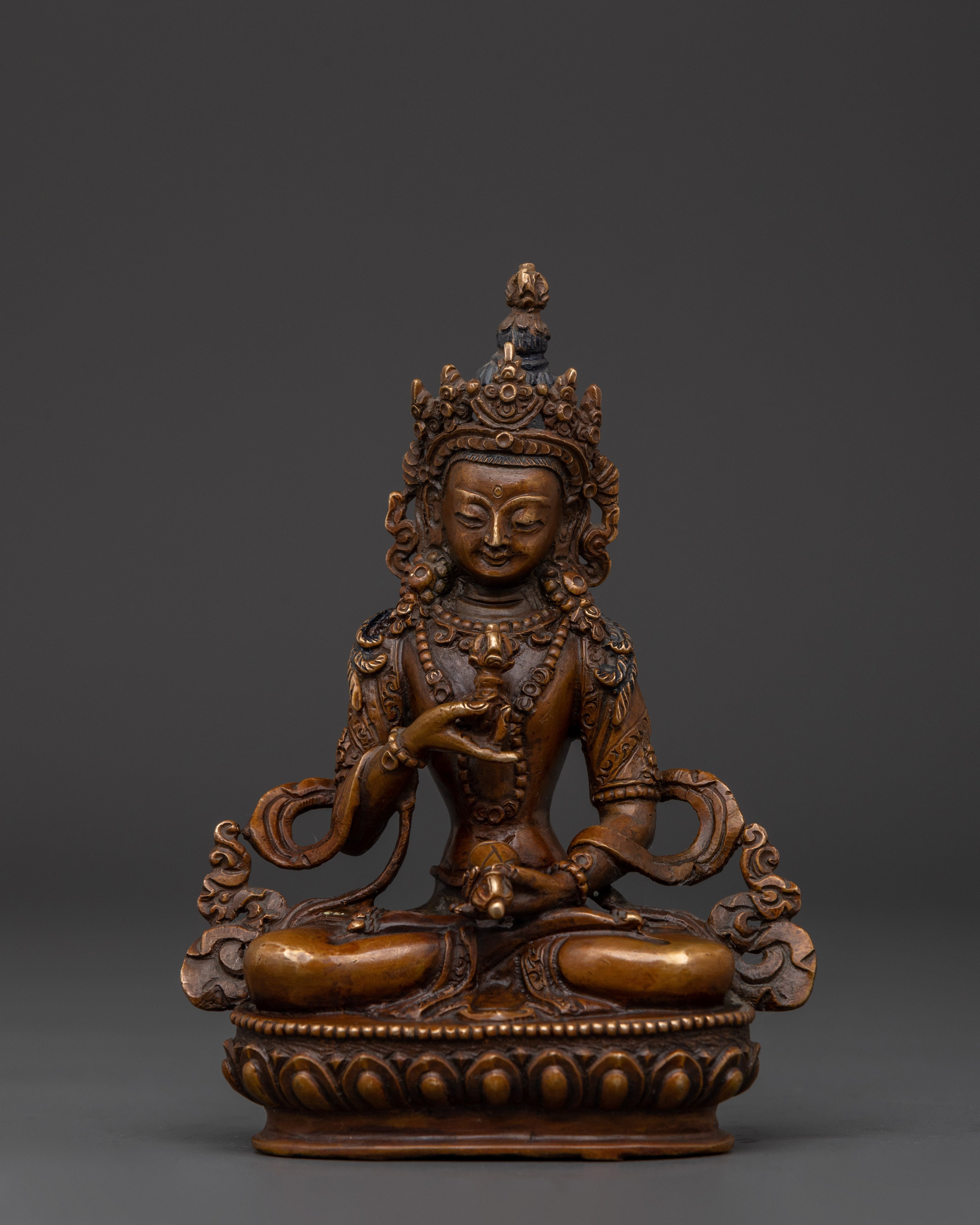 14.5cm Oxidized Copper Vajrasattva Statue