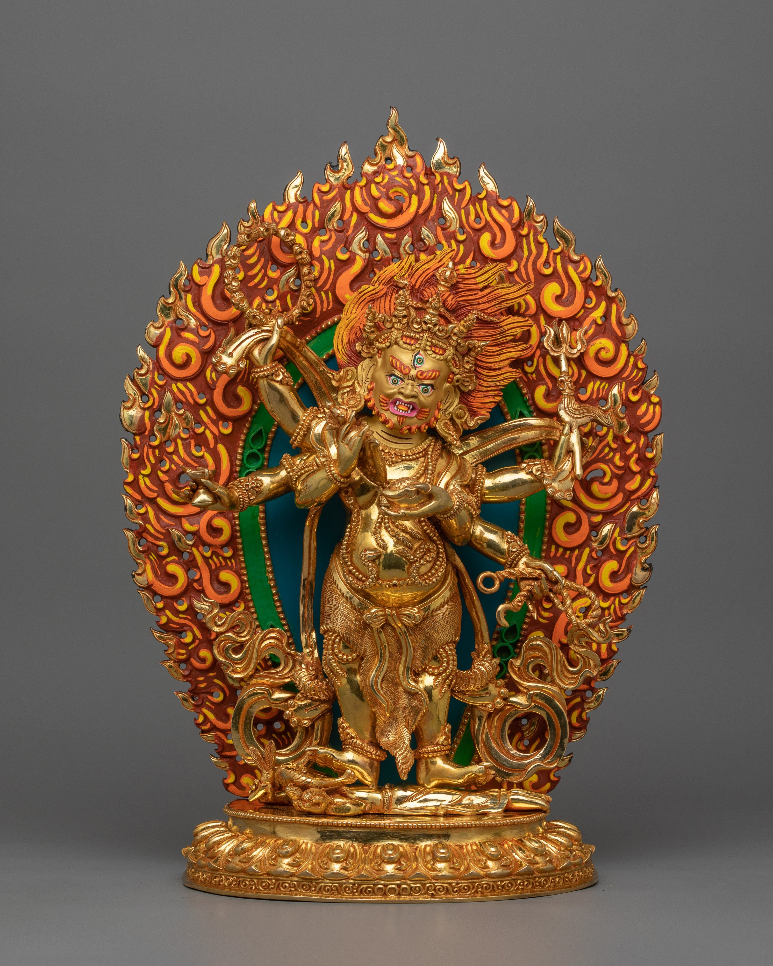 Three Eyes Mahakala Sculpture | The Supreme Protector of Dharma