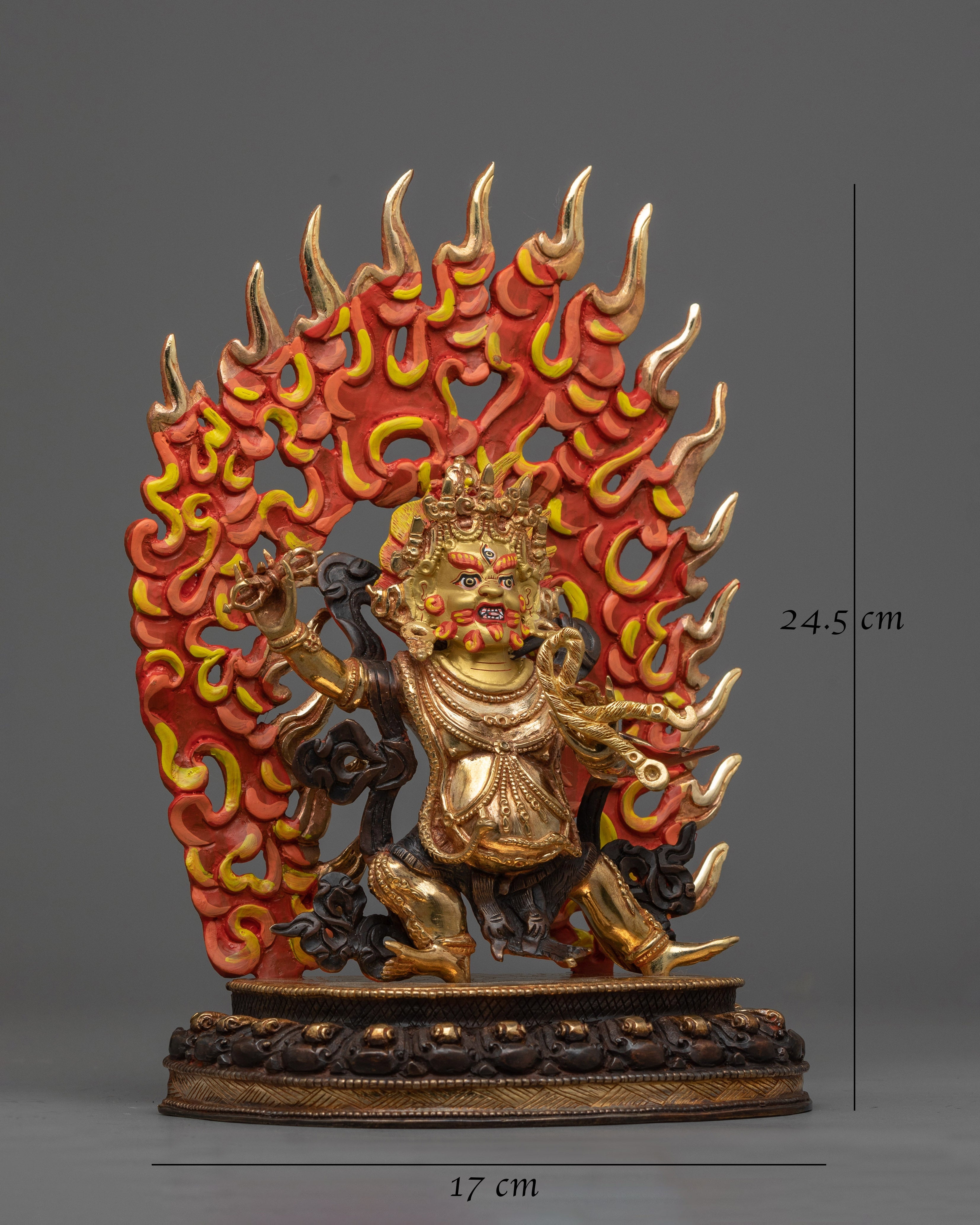 Gold Gilded Vajrapani Statue | Symbol of Spiritual Protection