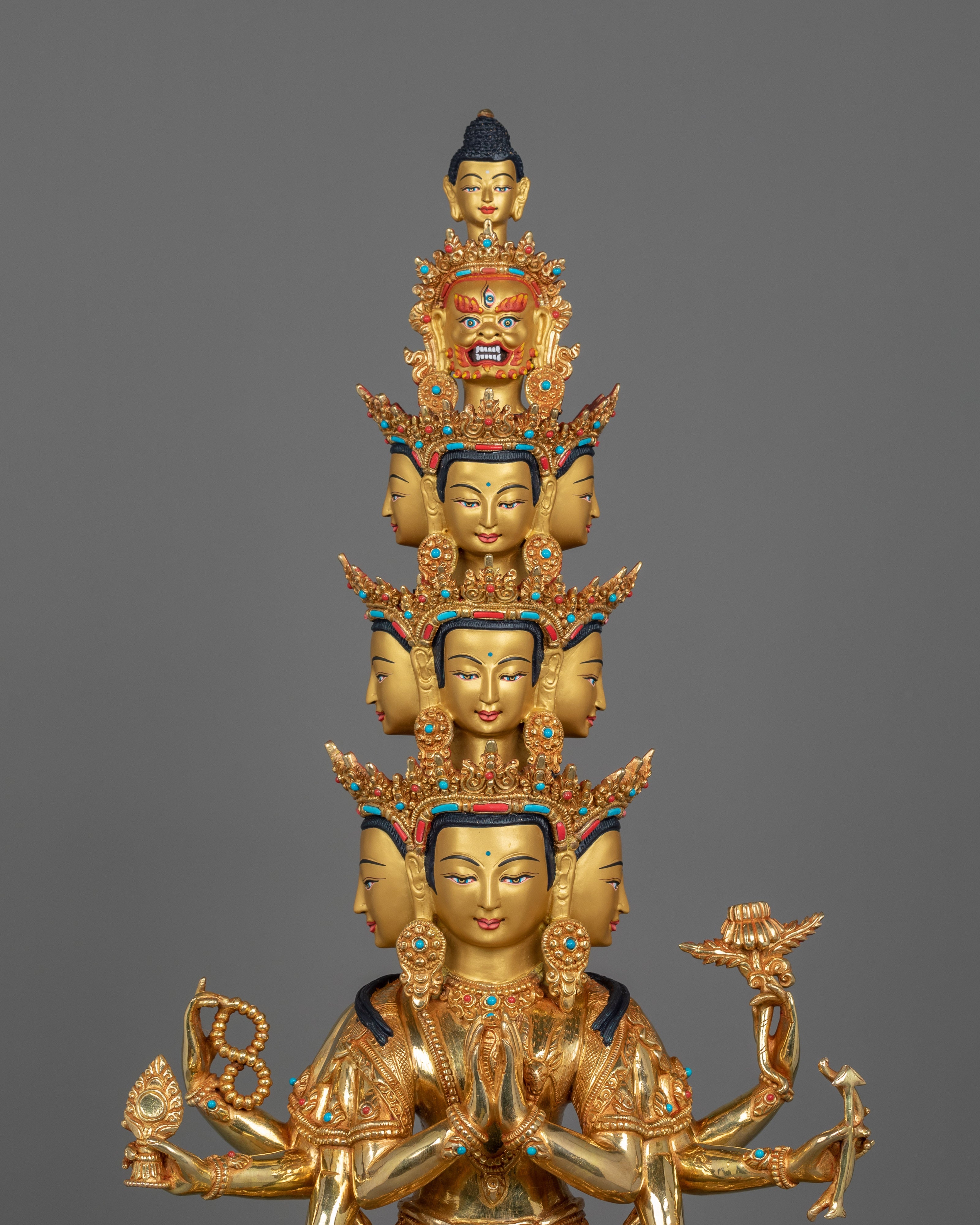 Handcrafted 31.9 Inch 1000-Armed Chenrezig | Traditional Sacred Artwork