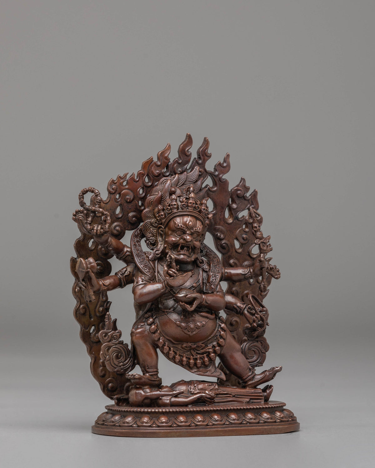 Six-Armed Mahakala Statue | Powerful Dharma Protector in Tibetan Buddhism