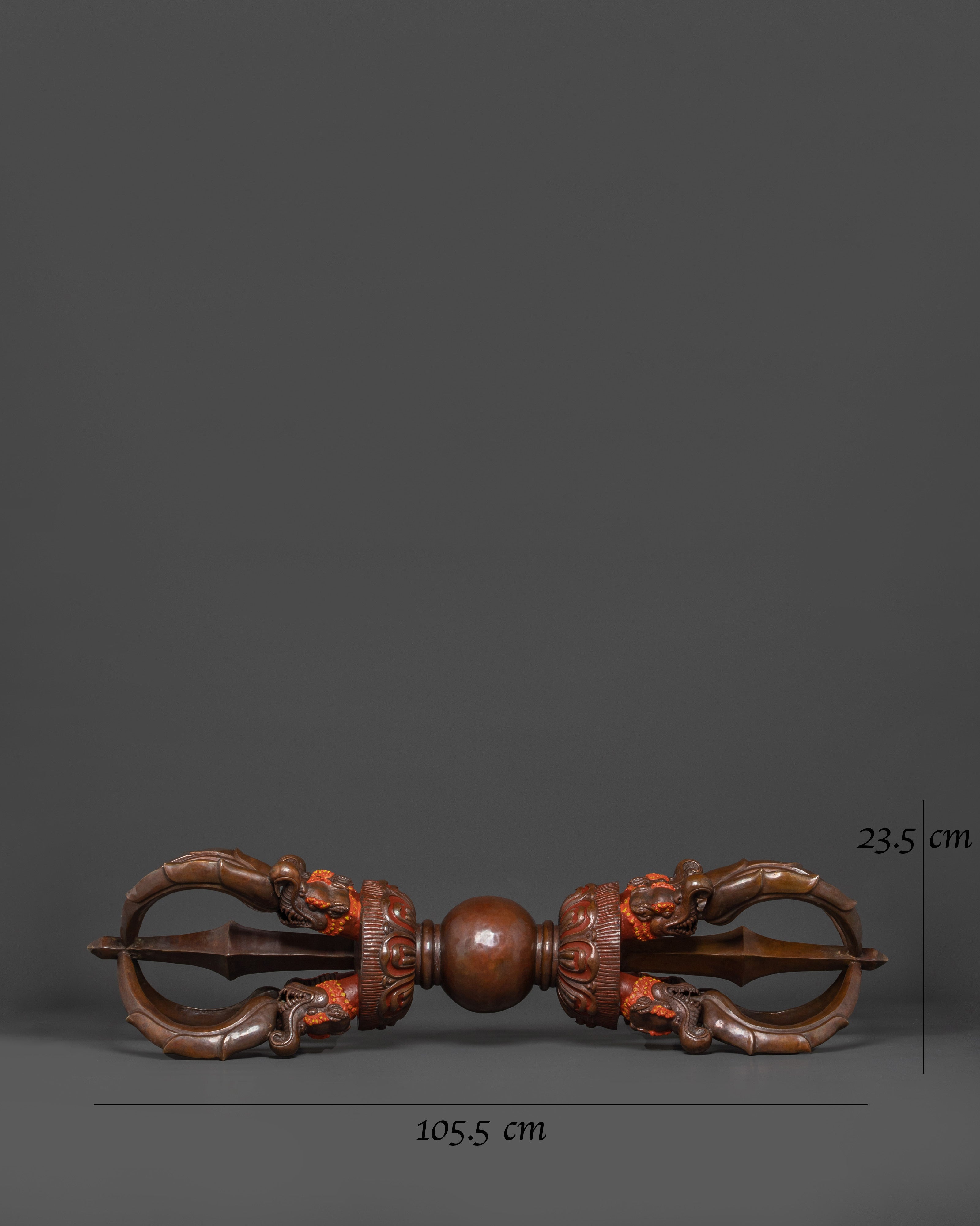 Sacred Oxidized Copper Vajra | Spiritual Protection Artifact