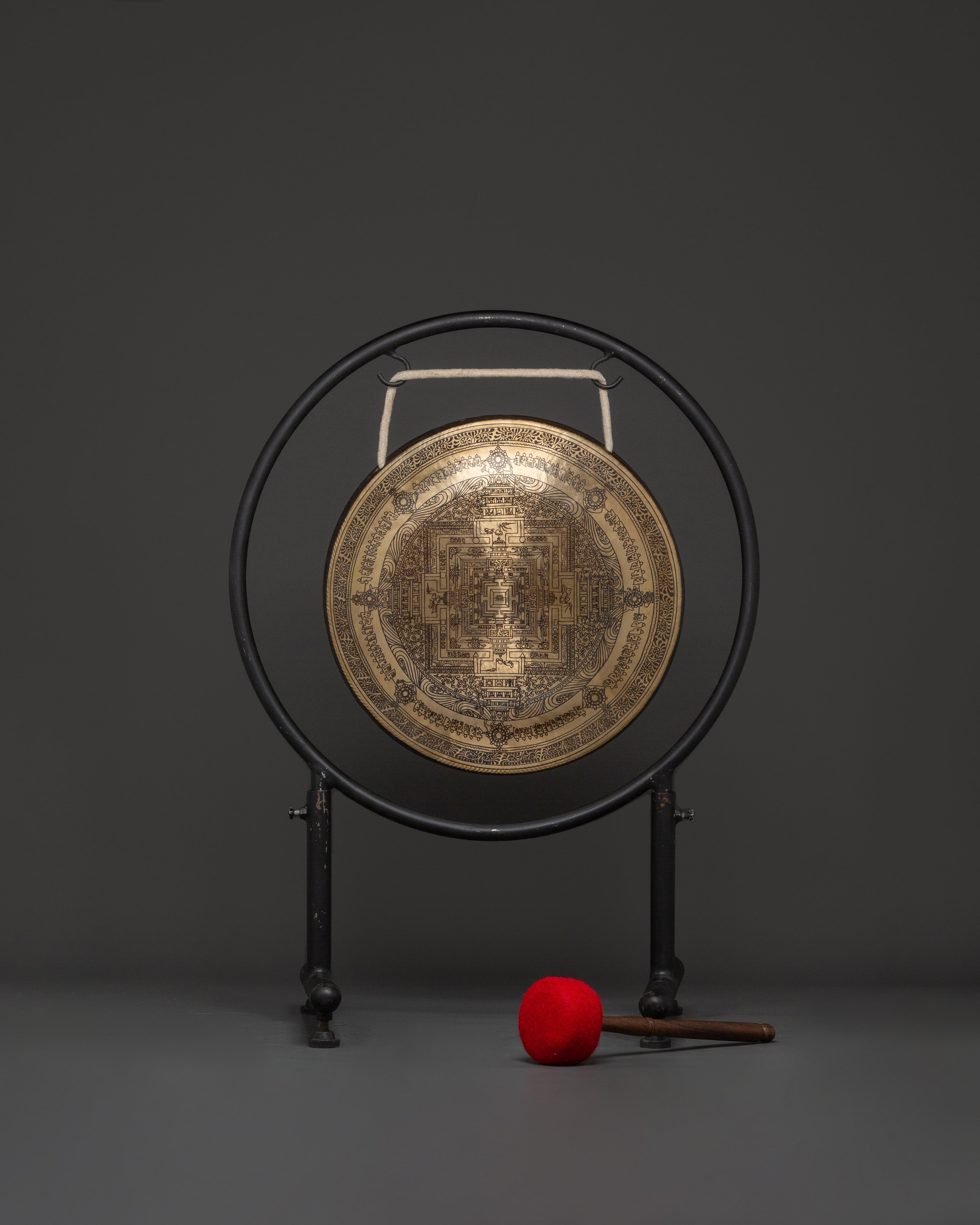Elegant Handcrafted Brass Gong with Stand