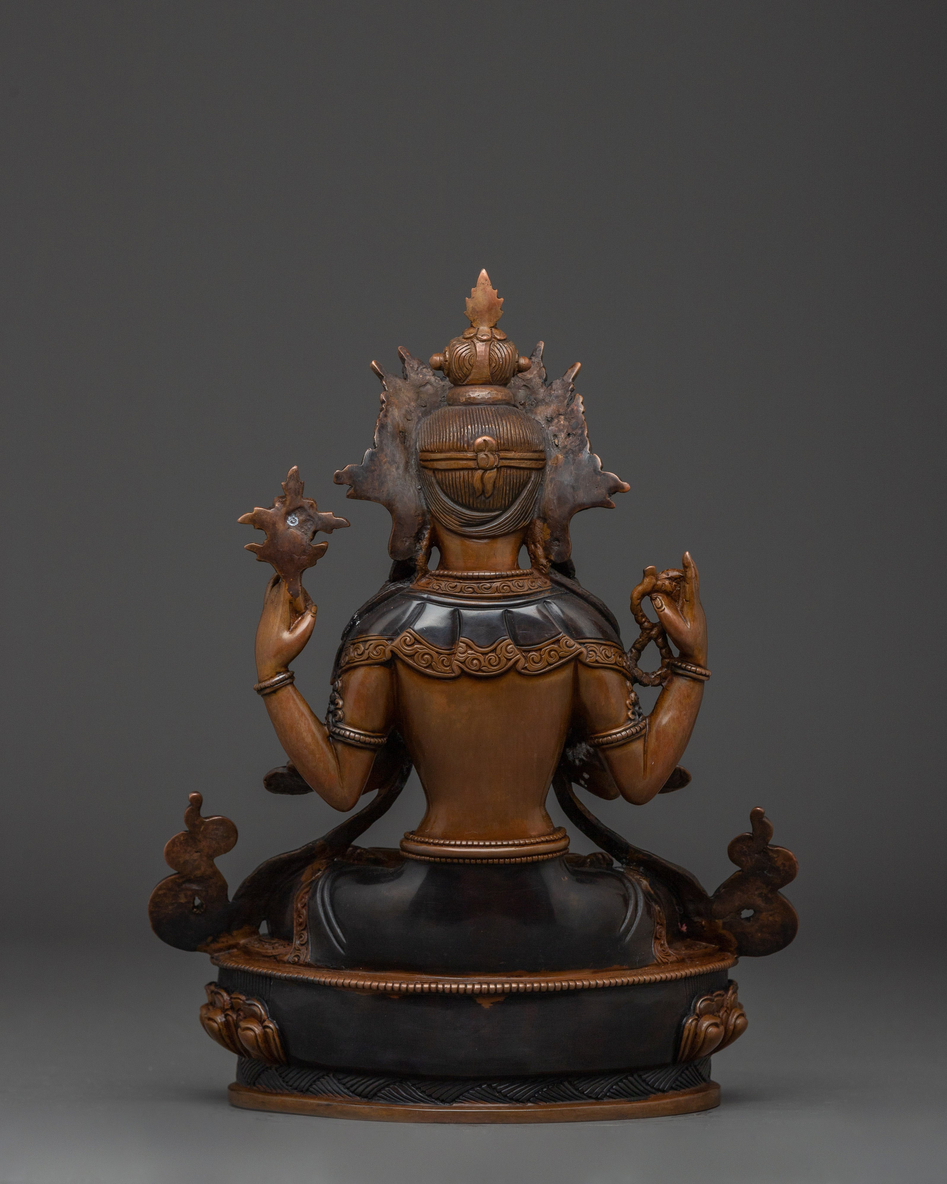 Handcrafted Buddha Statue of Chenrezig | Protector and Healer in Tibetan Buddhism