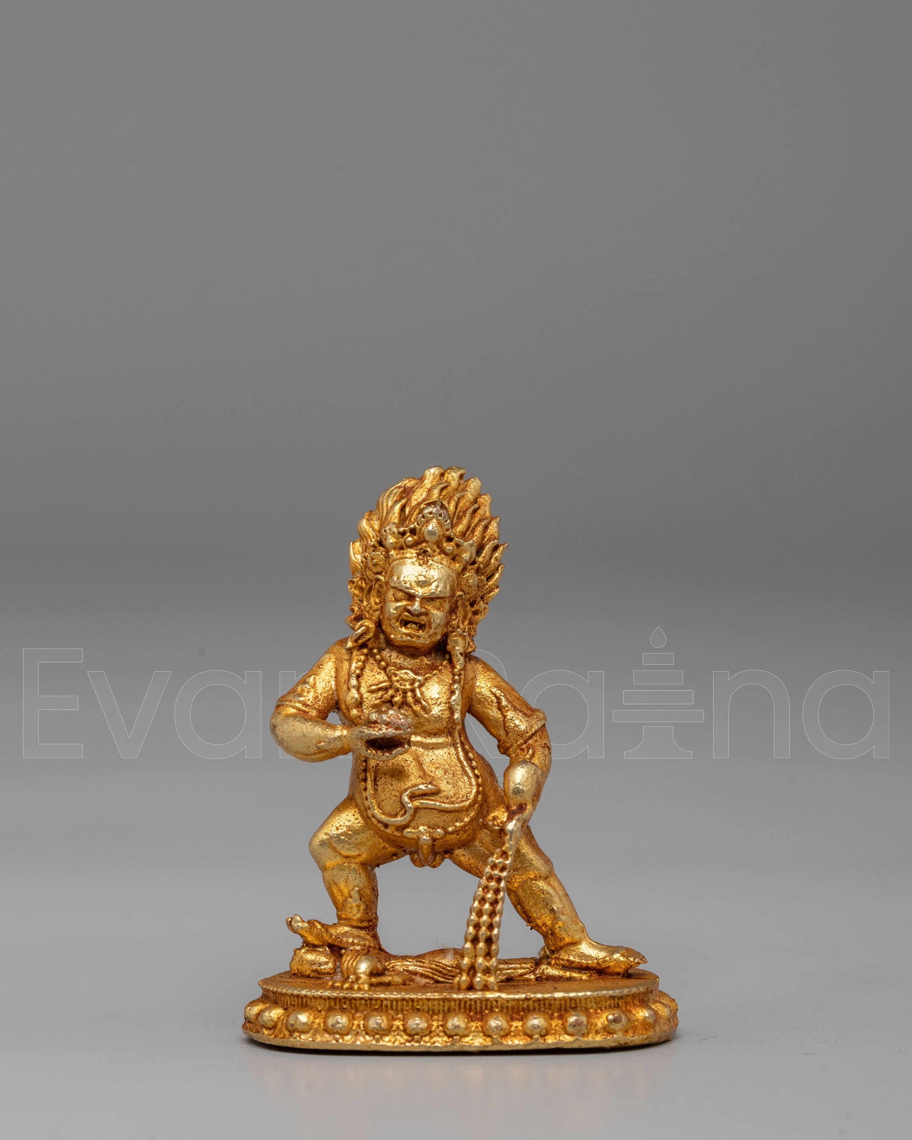 Handcrafted Black Dzambhala Deity Statue