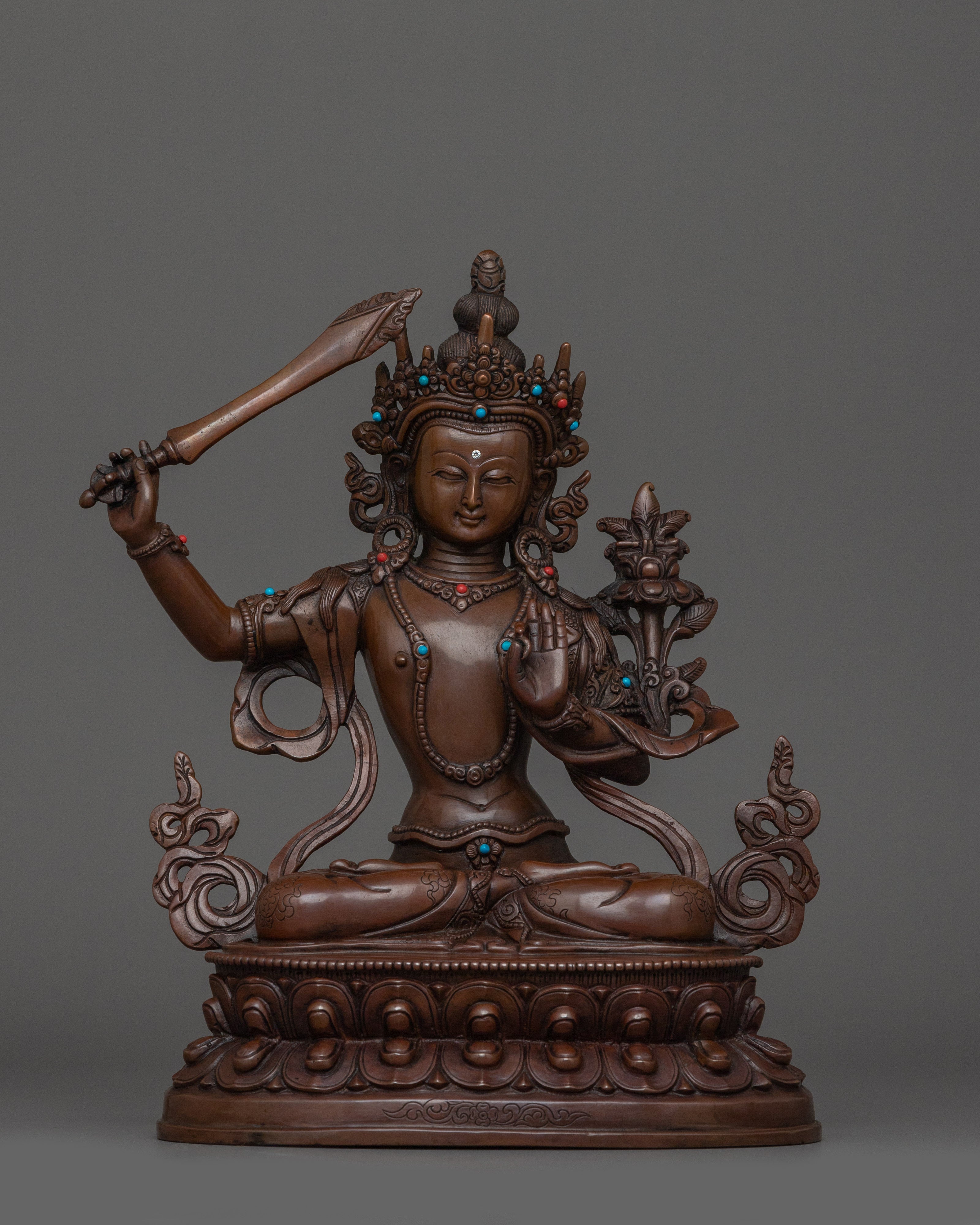 figurine-of-bodhisattva-of-wisdom-manjushri