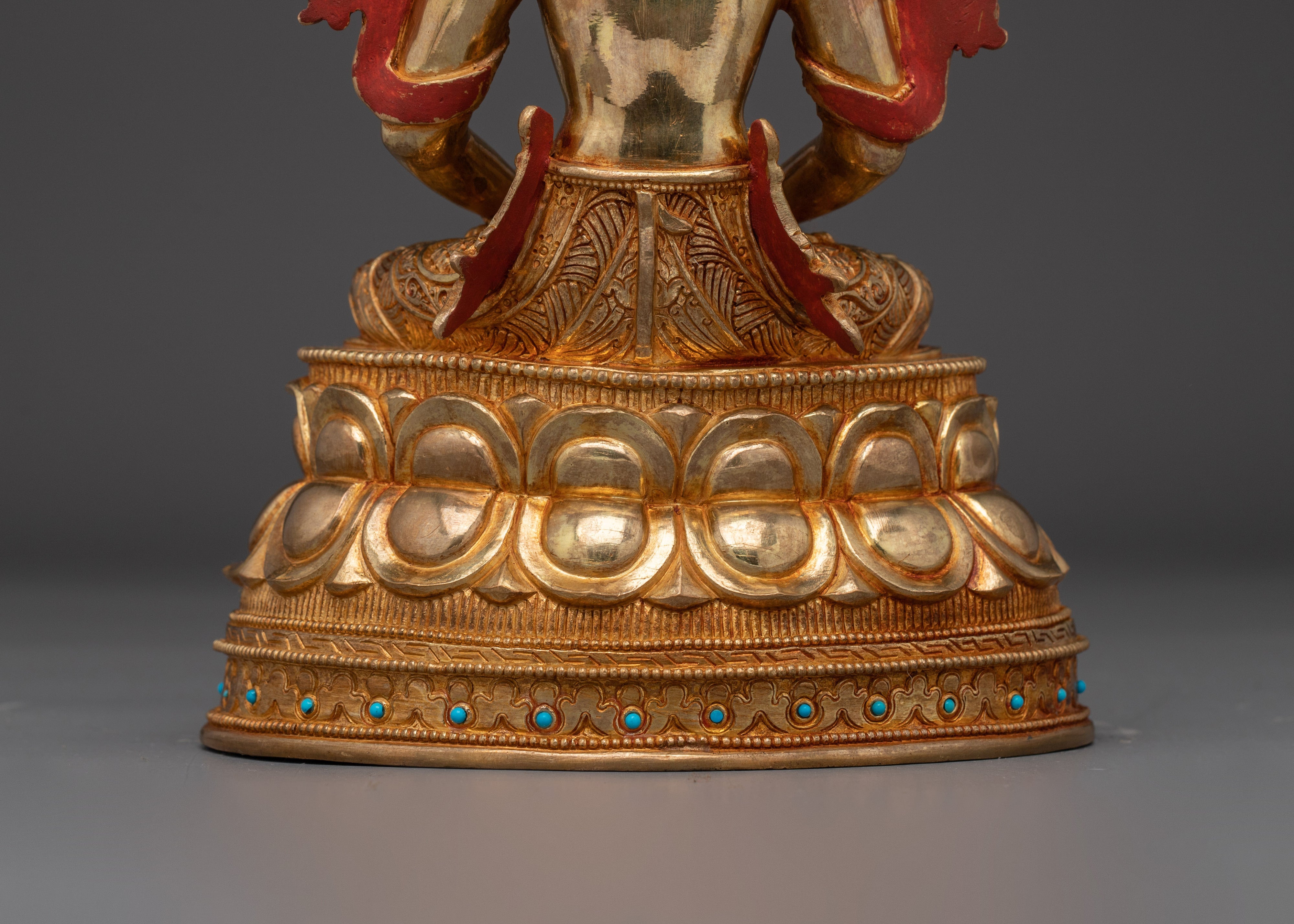 Handmade Amitayus Copper Long Life Deity Statue | Spiritual Home Decor