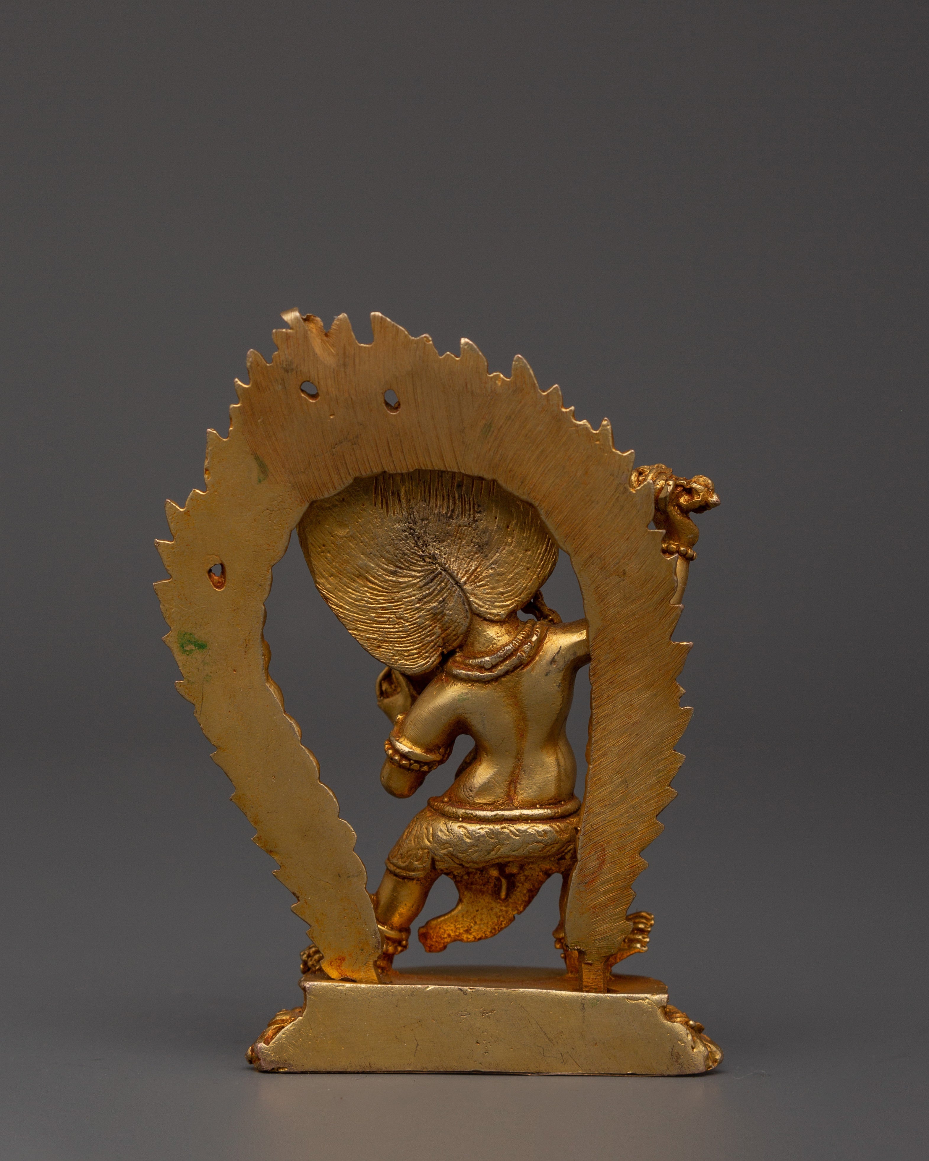 Gold-plated copper Vajrapani statue | Sacred Buddhist Decor