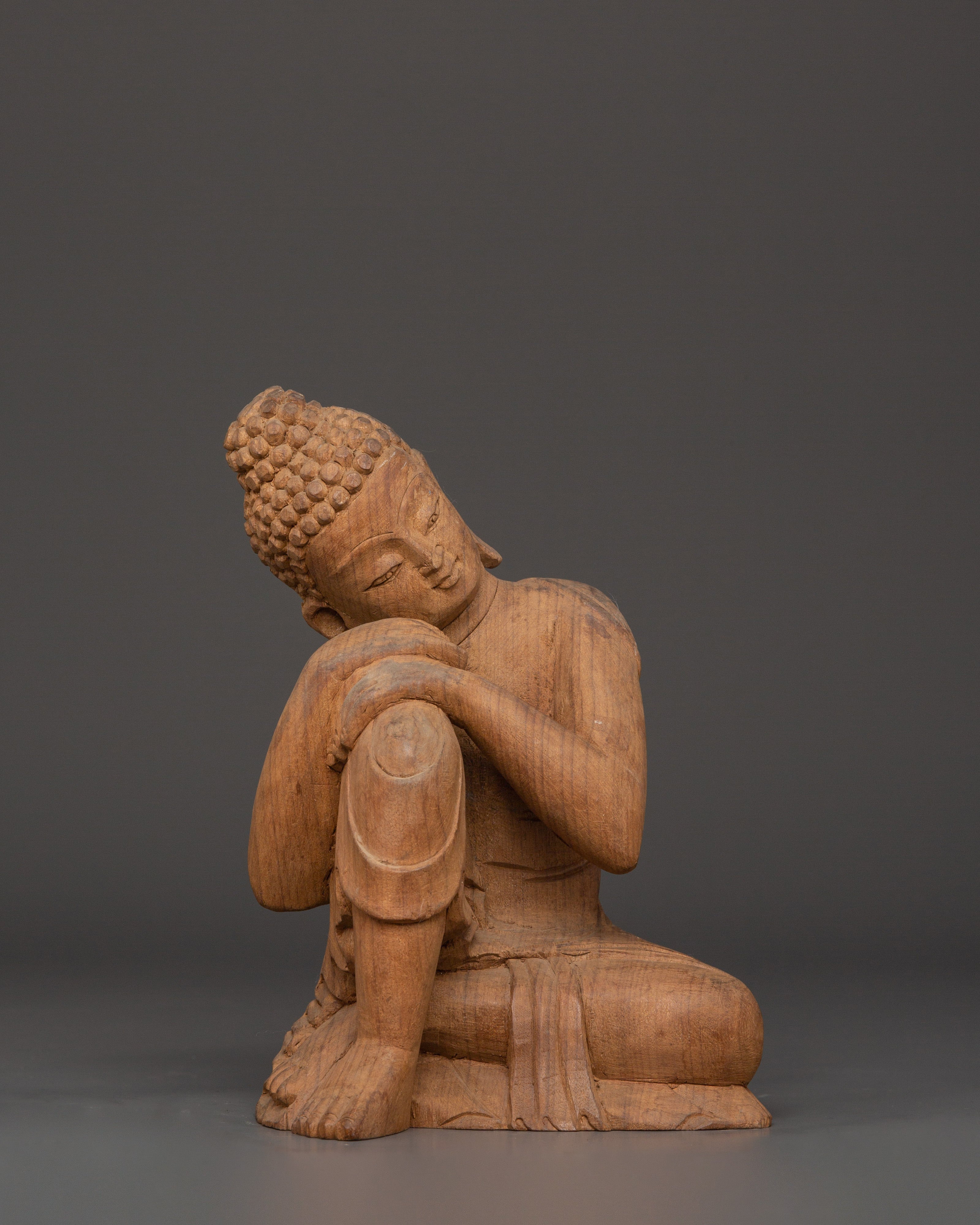 Handcrafted Wooden Buddha Statue