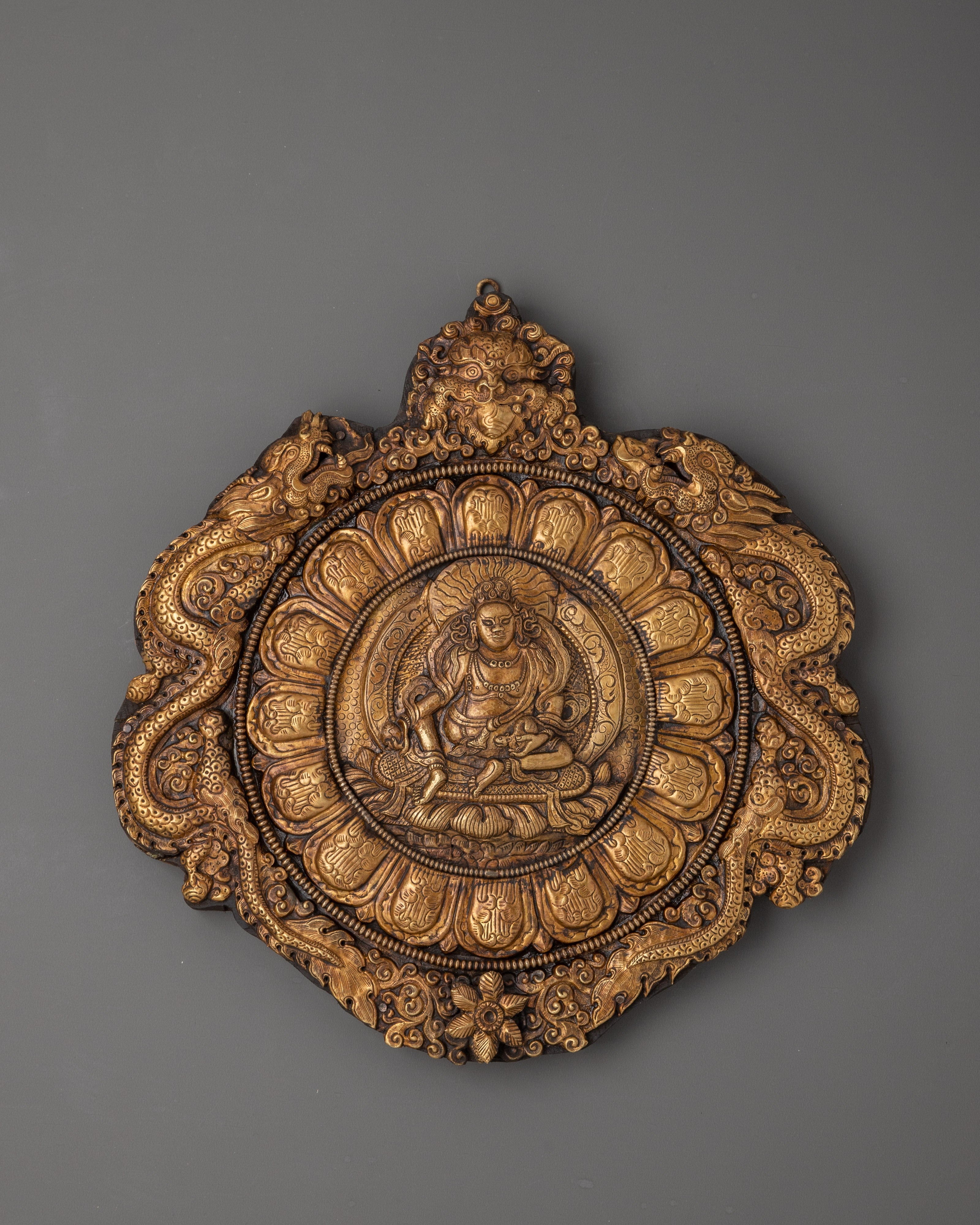 Wall Hanging with Engraved Yellow Dzambhala