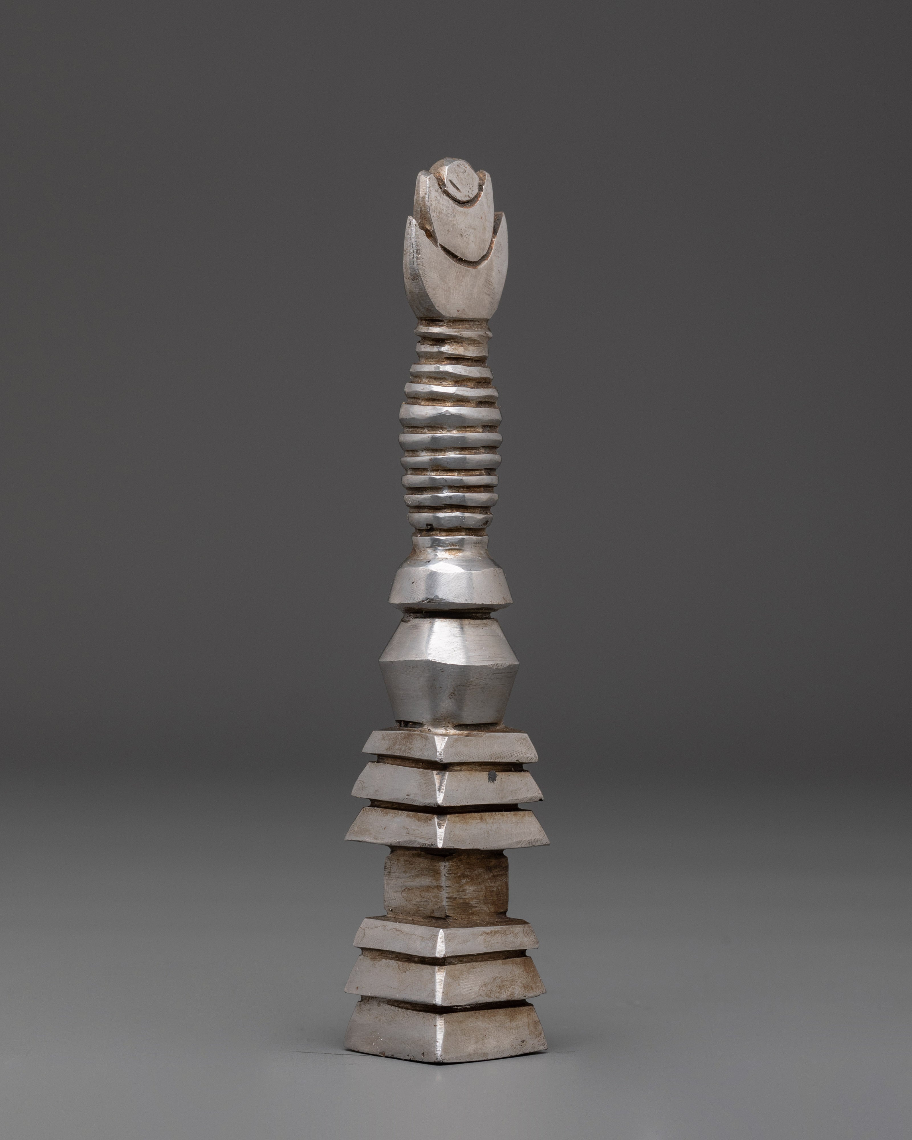 Handcrafted Iron Stupa | Altar Decor & Sacred Tibetan Buddhist