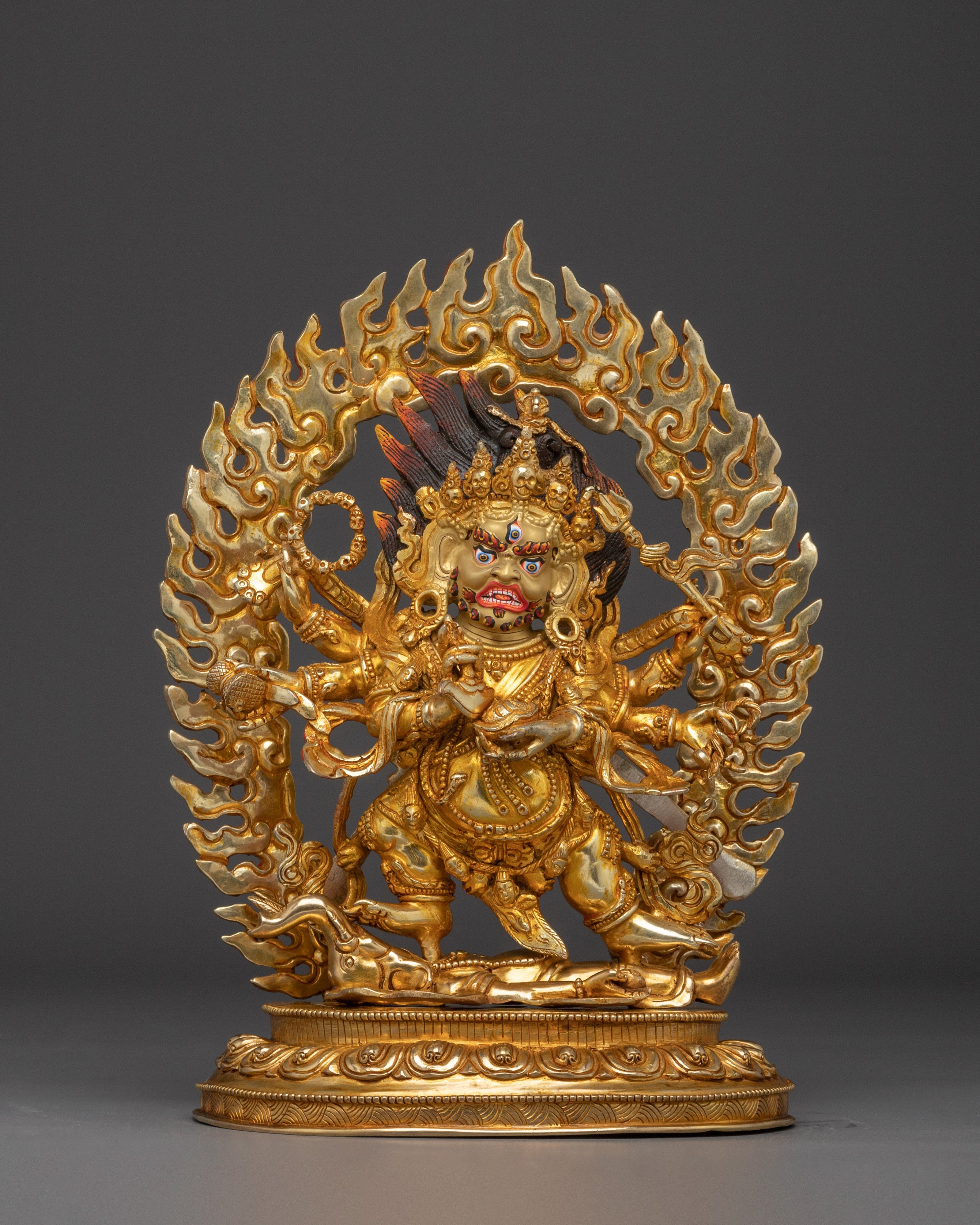 Six Armed Mahakala Statue for Meditation