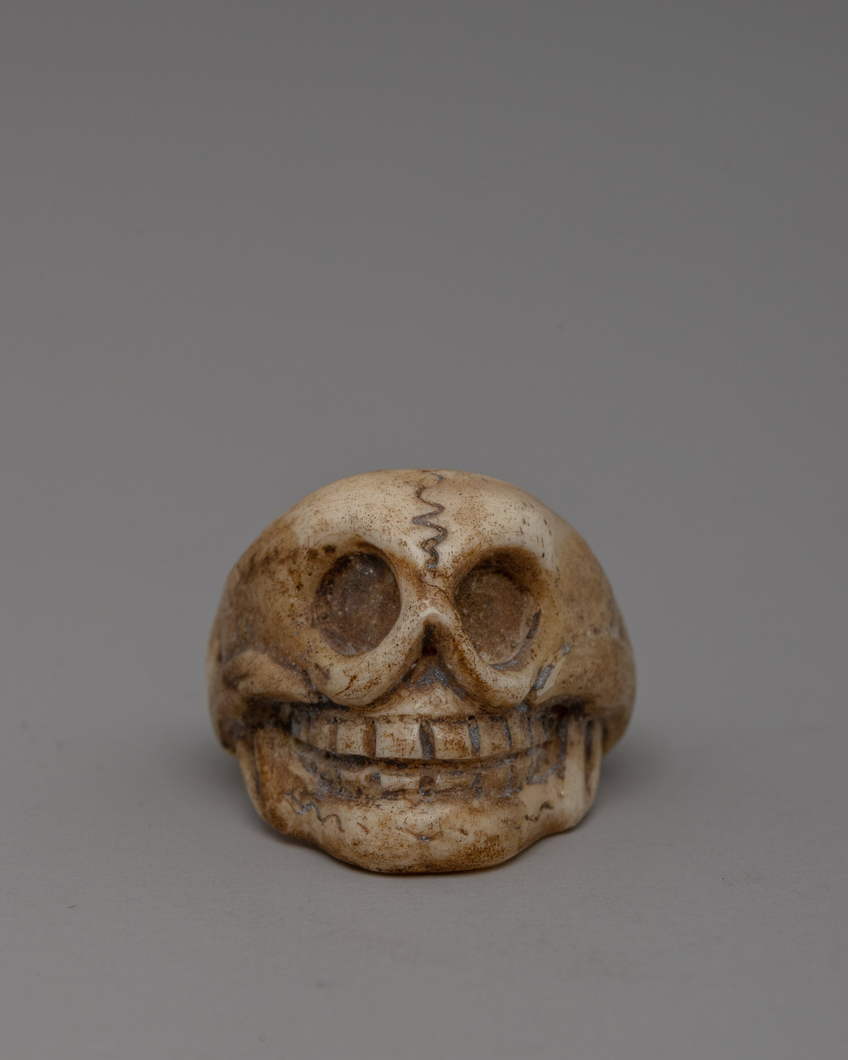 Hand-carved Buffalo Bone Ring with Intricate Details | Symbol of Strength and Individuality