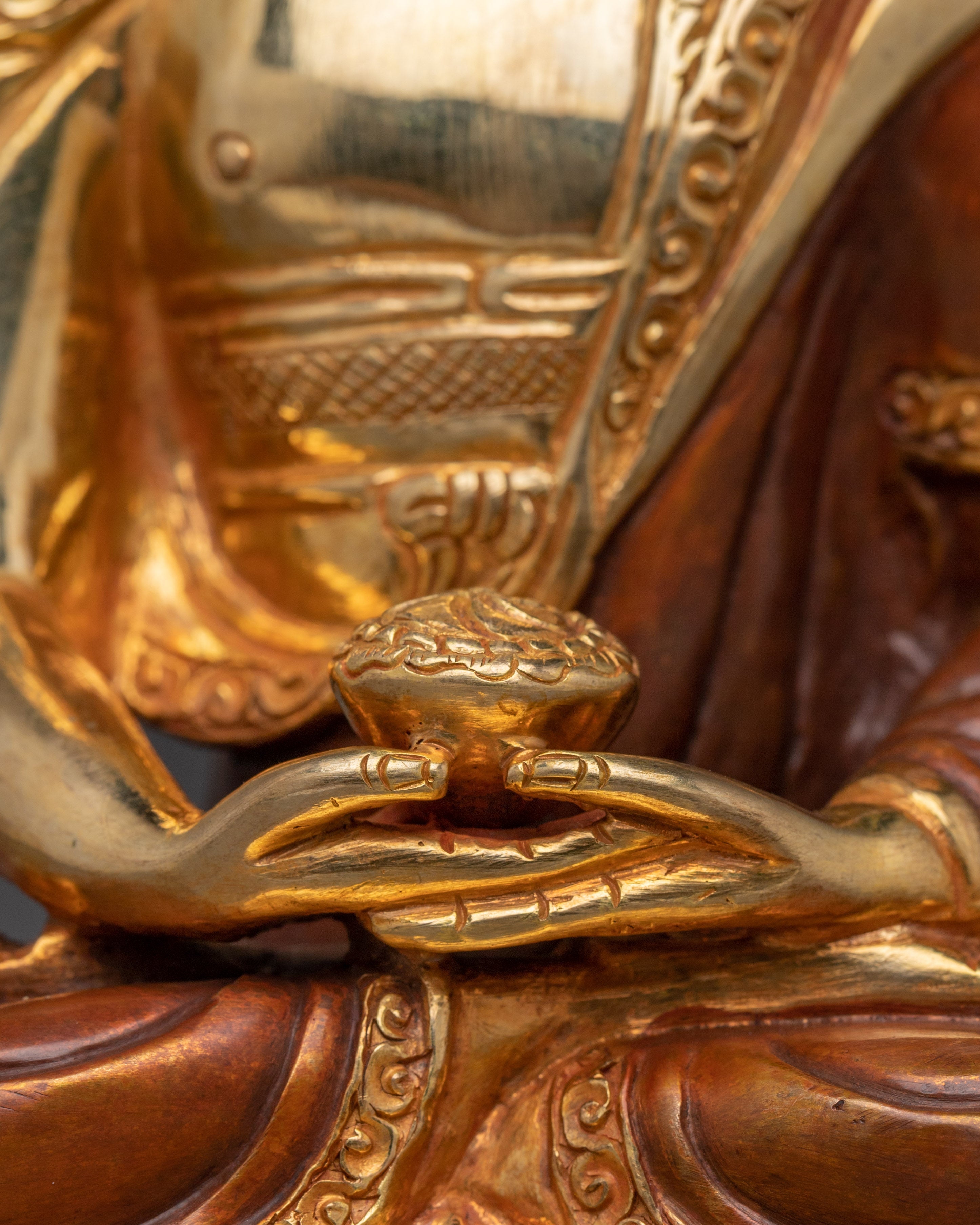 Handcrafted Amitabha Buddha Statue | Copper and 24K Gold Artistry