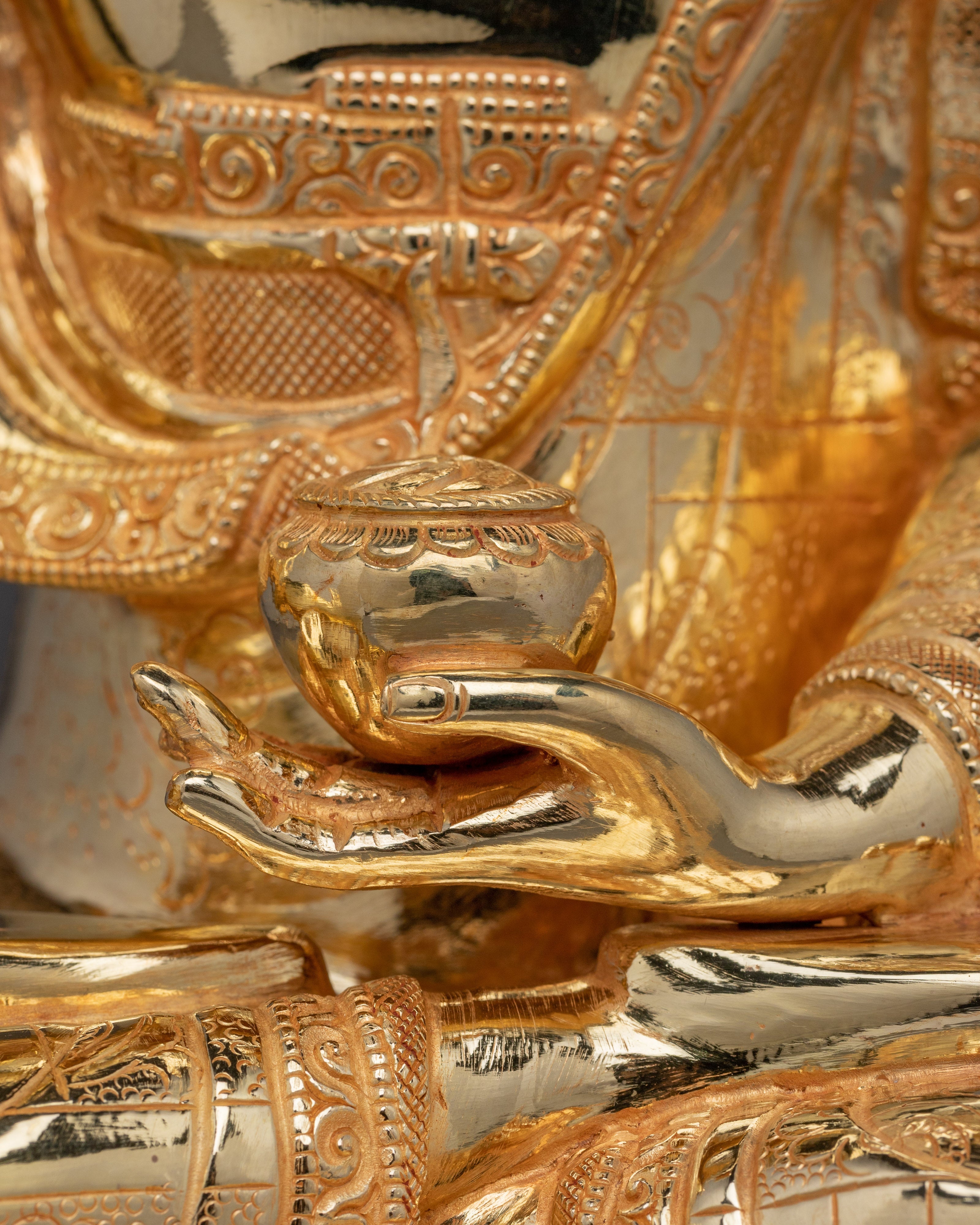 Shakyamuni Buddha Peaceful Copper Artwork | Gautama Buddha Sculpture