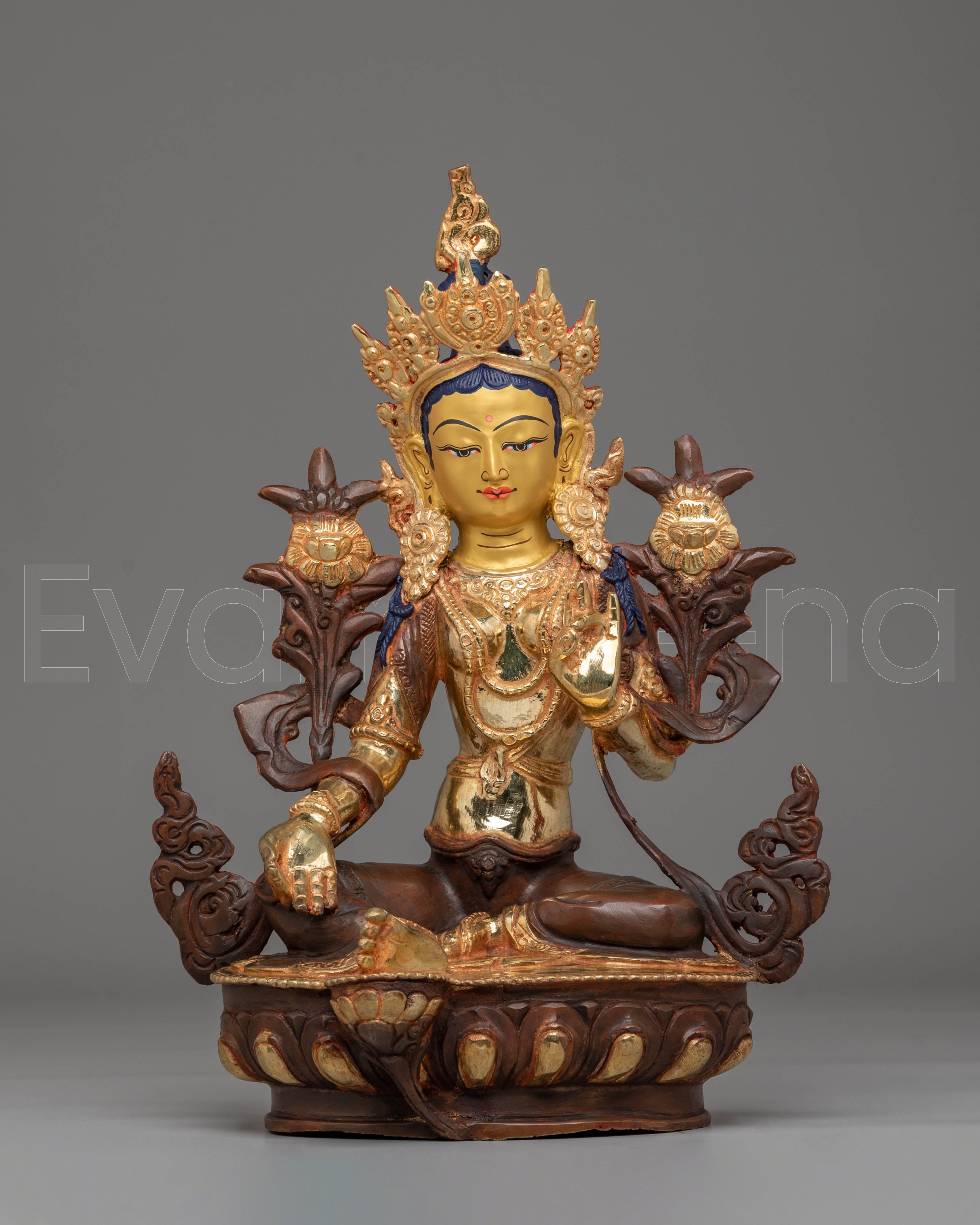 Tibetan Green Tara Protection Statue