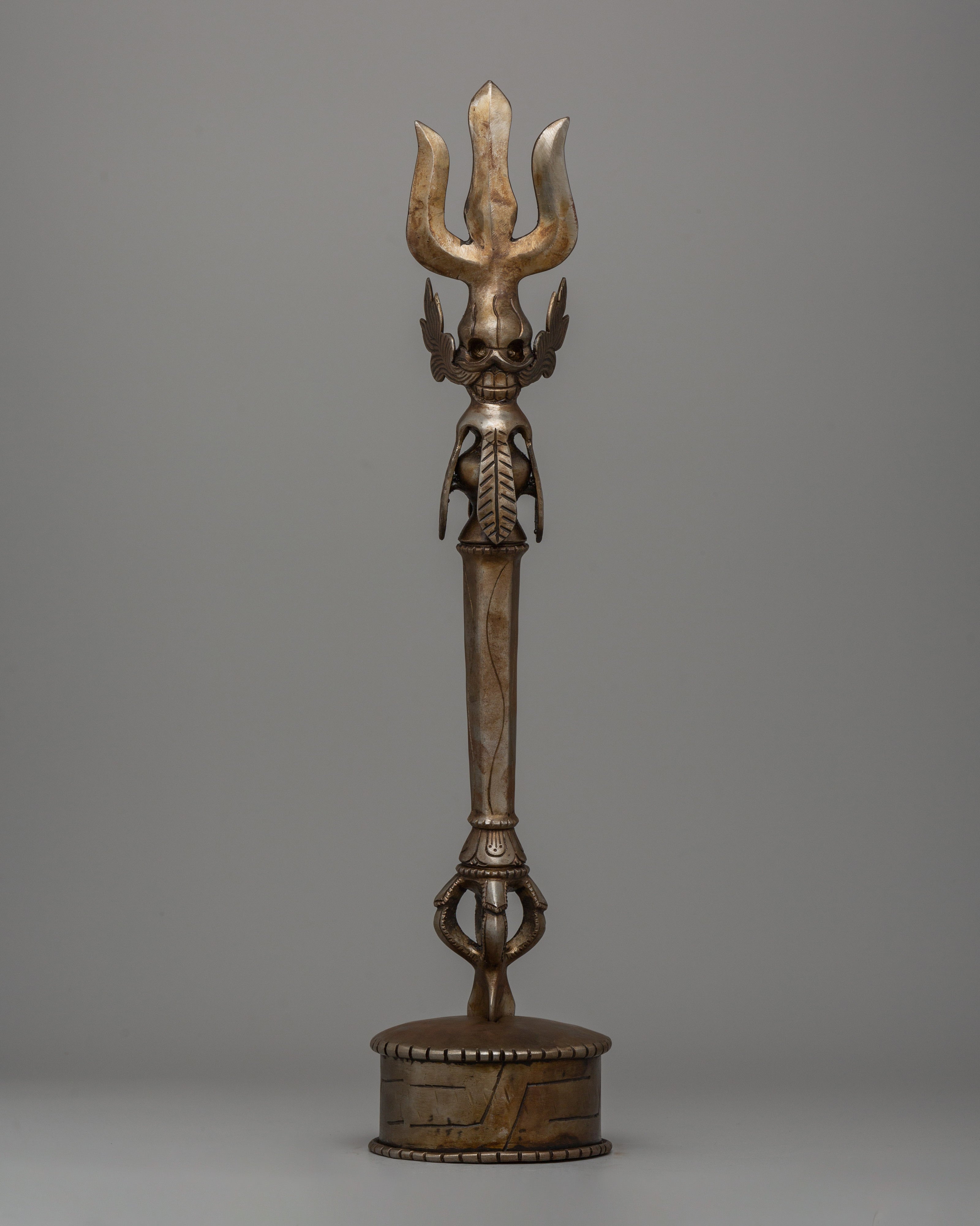 handcrafted iron Trishul