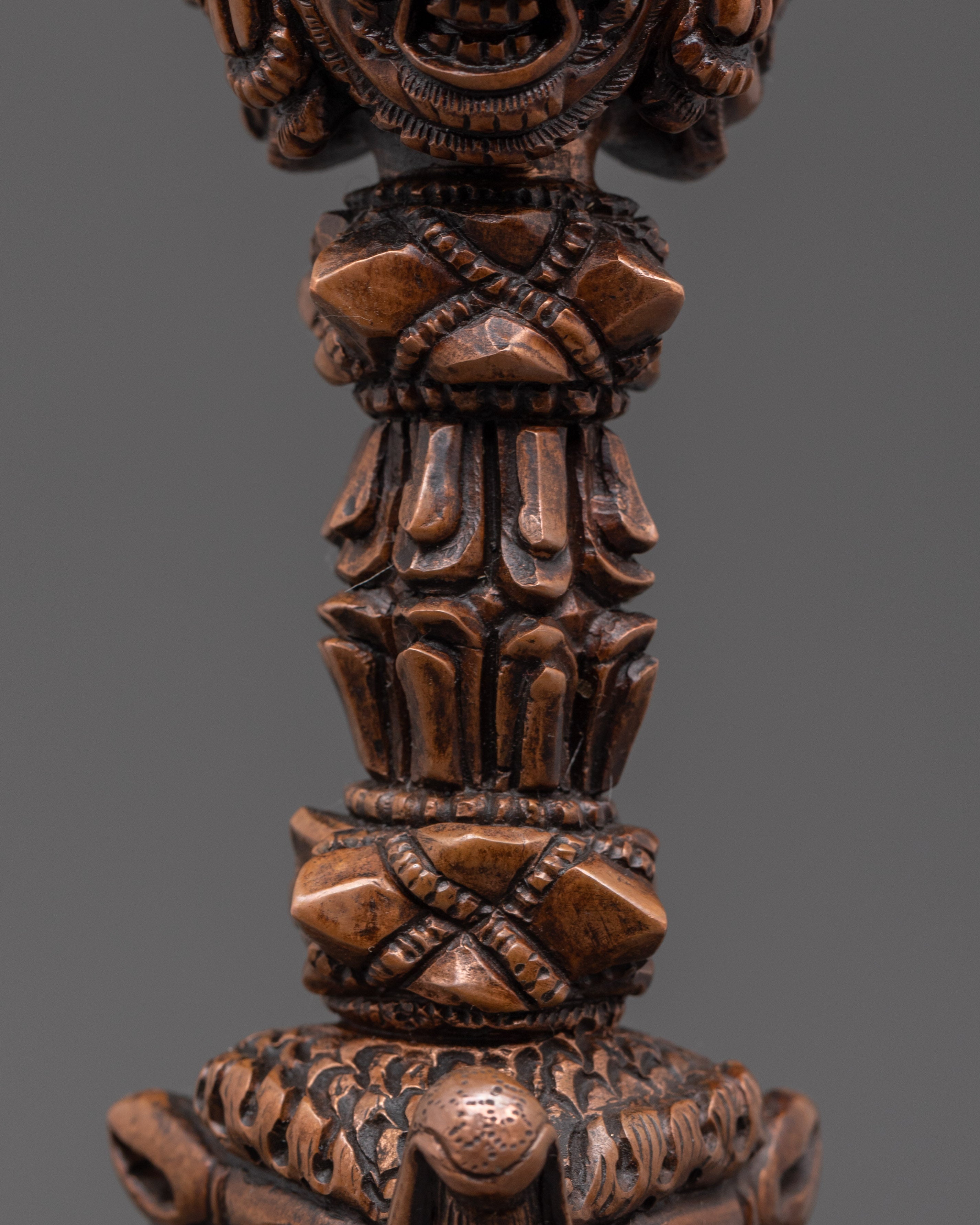 Handmade Copper Phurba For Ritual Ceremonies | Tibetan Buddhist Ritual Dagger